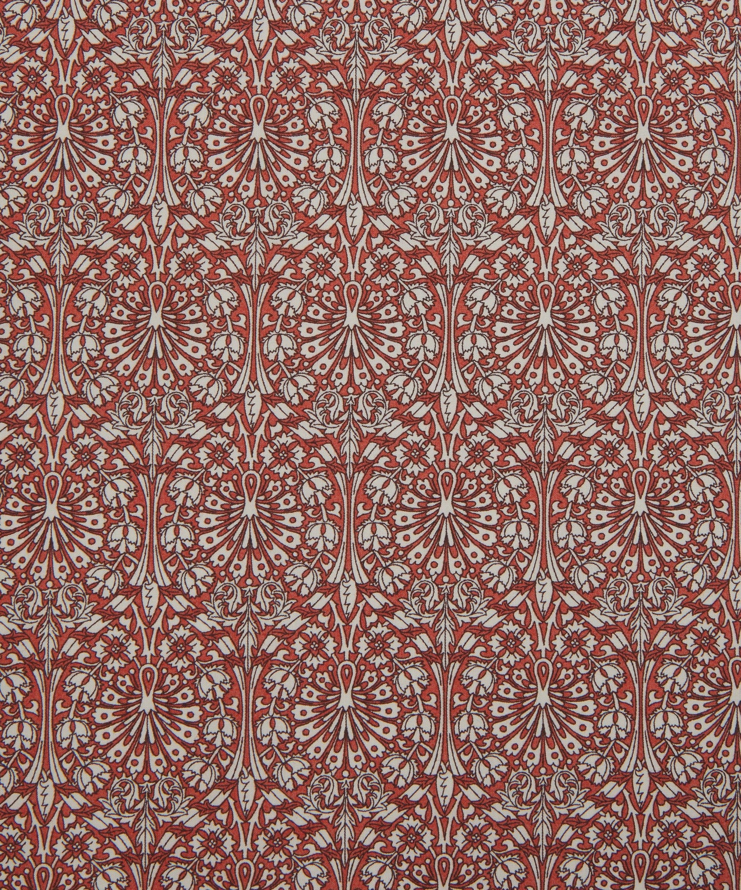 Peacock House Cotton Poplin Fabric - Pink - Liberty