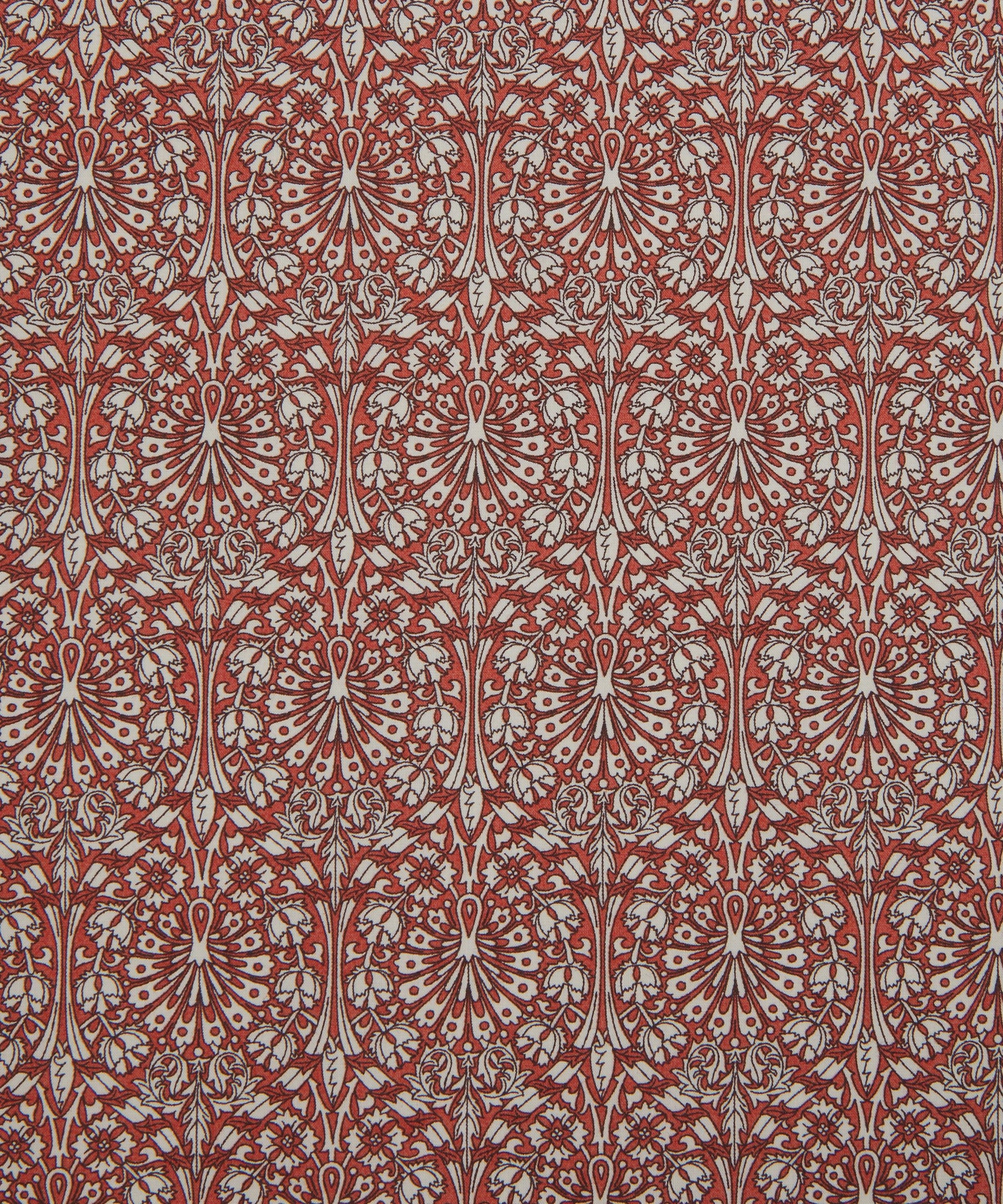 Peacock House Cotton Poplin Fabric - Pink - Liberty