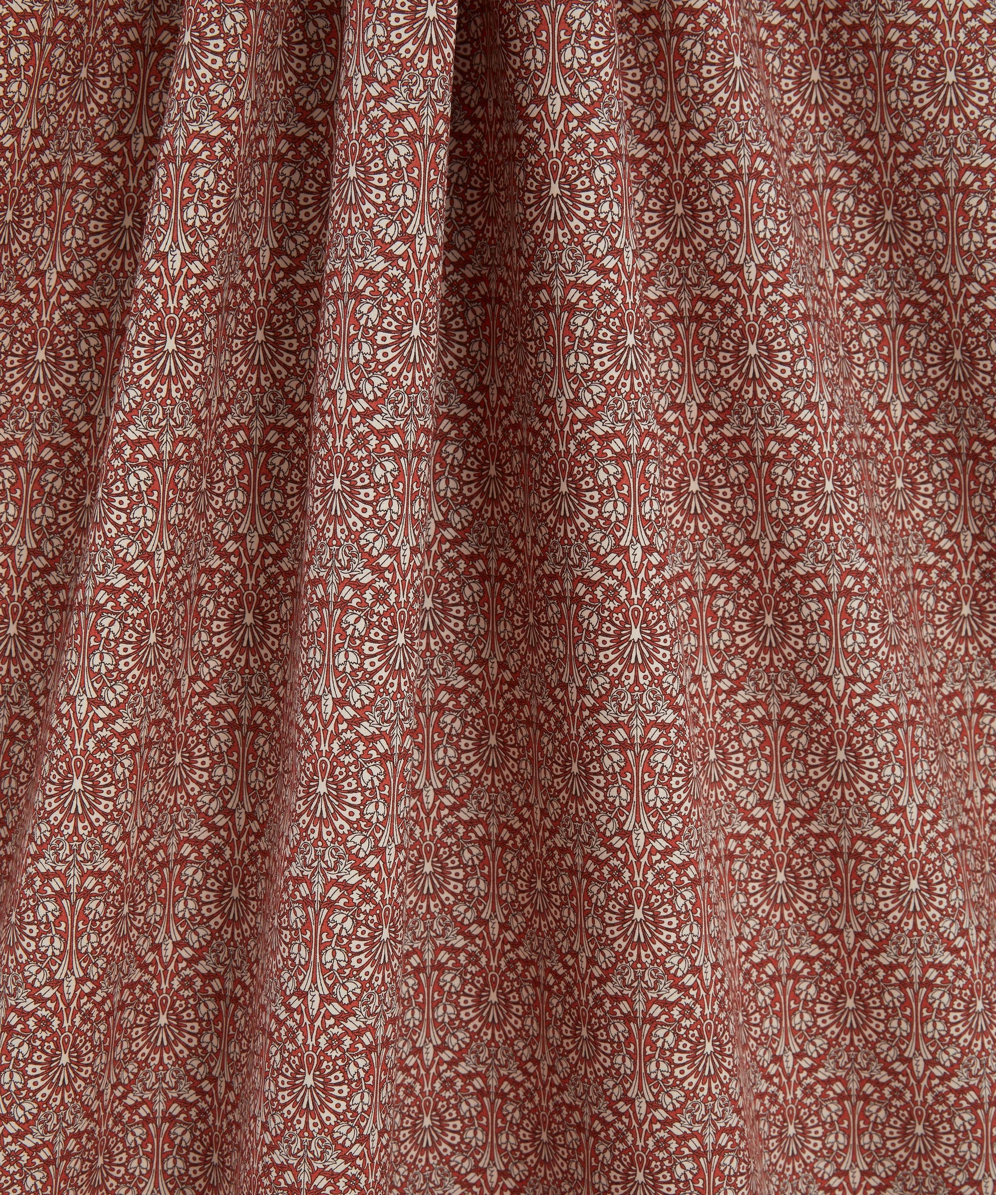Peacock House Cotton Poplin Fabric - Pink - Liberty