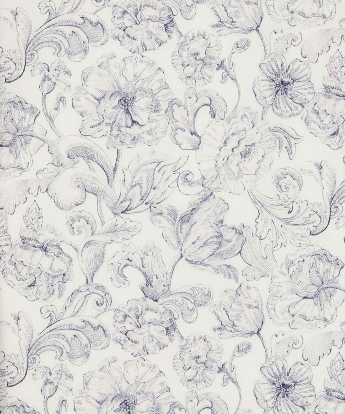 Alexander Study Cotton Poplin Fabric - Gray - Liberty