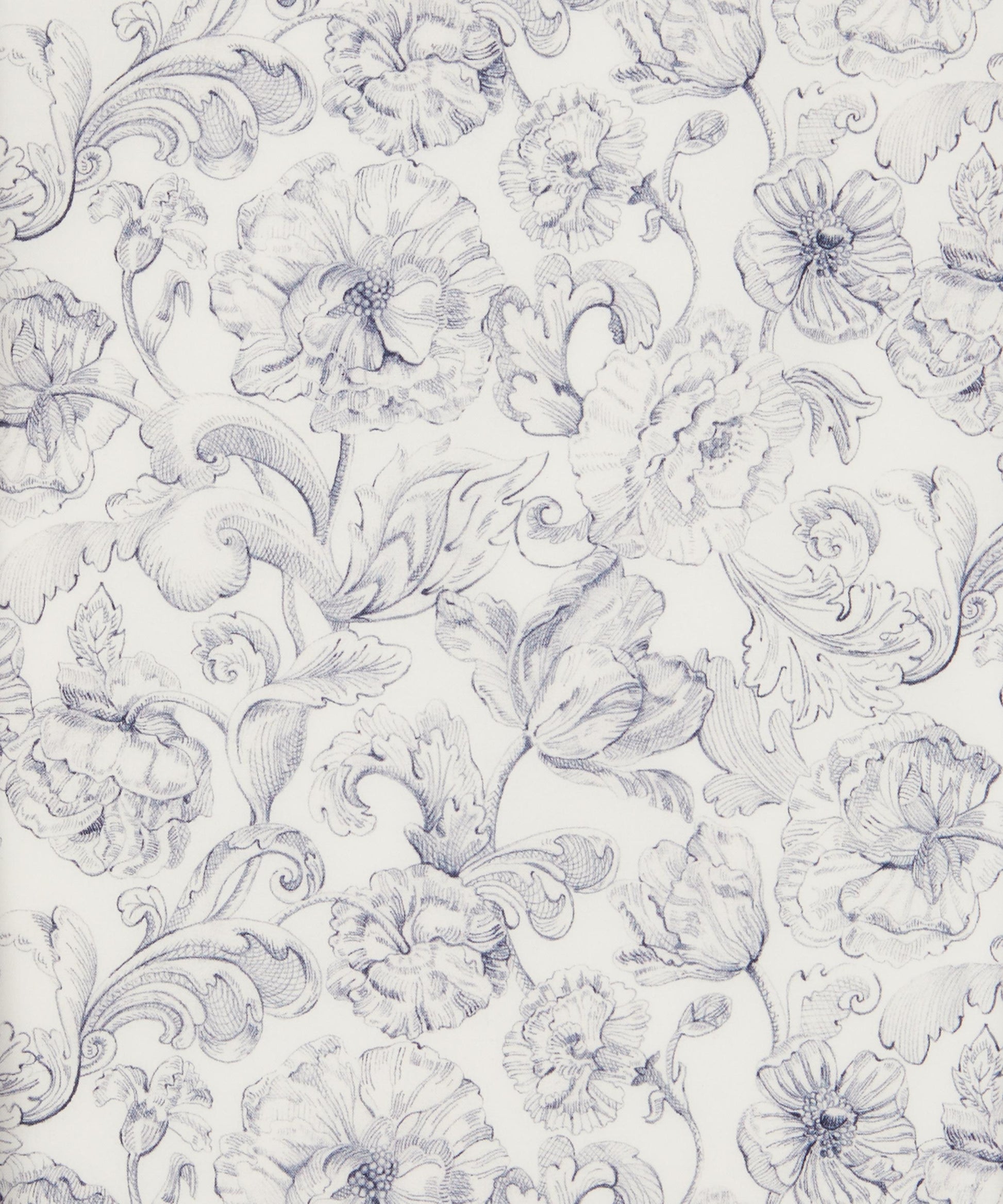 Alexander Study Cotton Poplin Fabric - Gray - Liberty