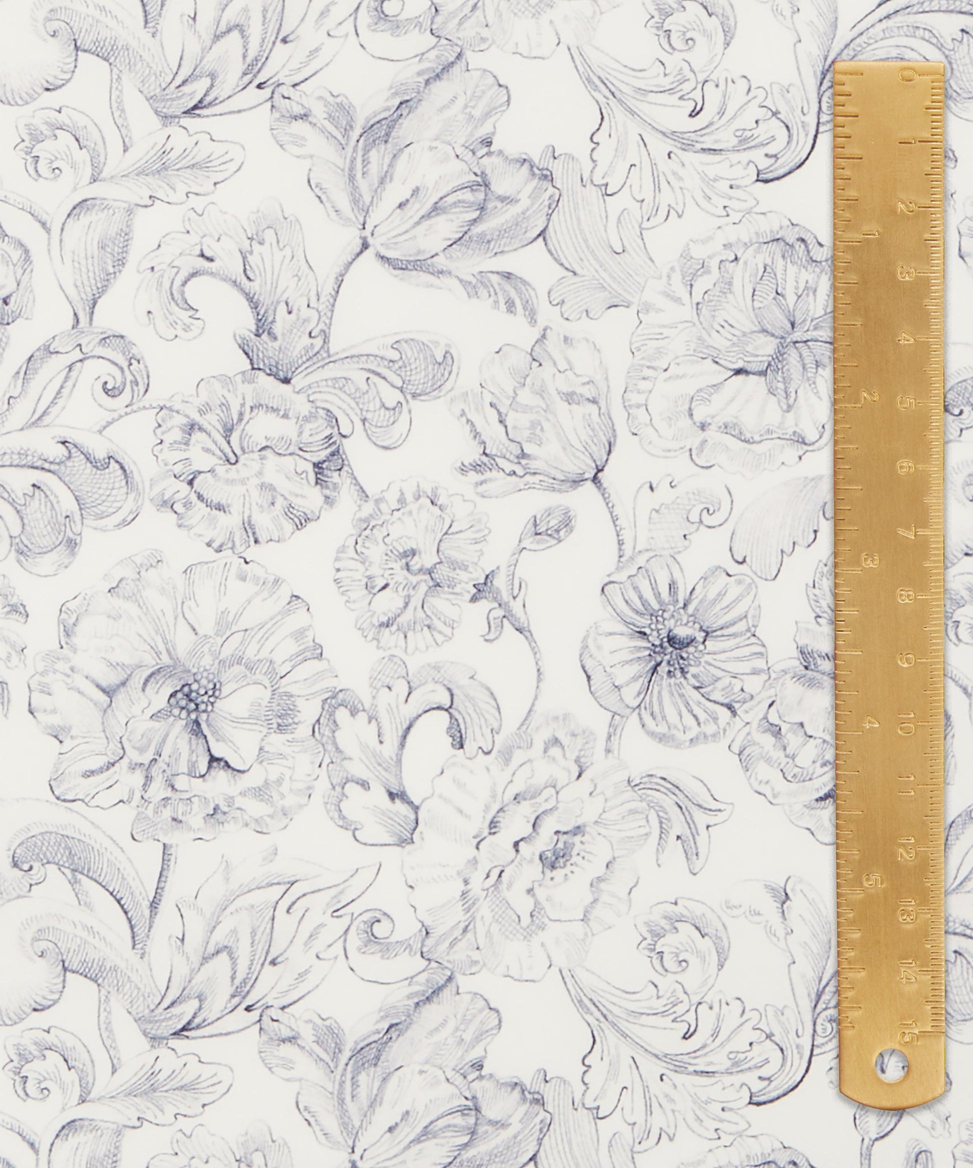 Alexander Study Cotton Poplin Fabric - Gray - Liberty
