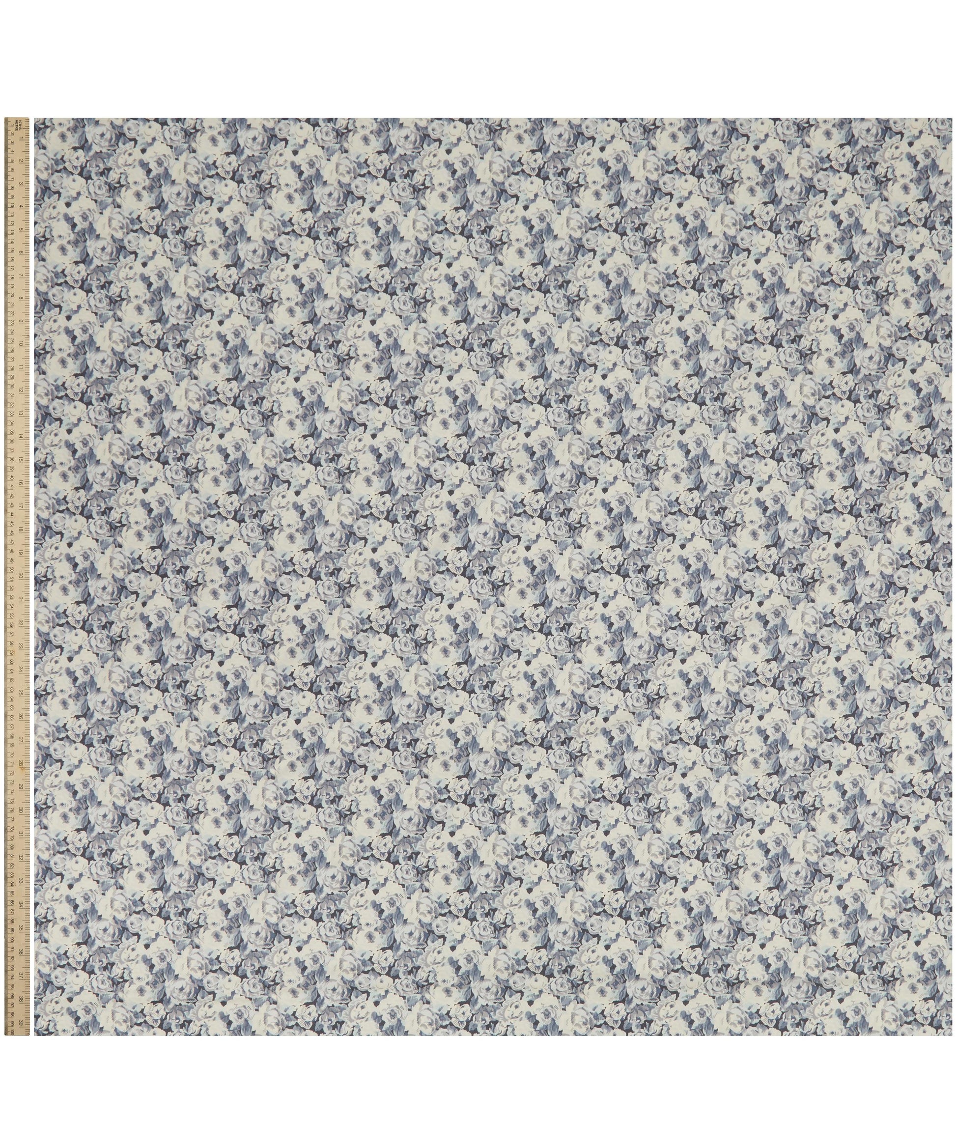 Roman Rose Cotton Poplin Fabric - Blue - Liberty