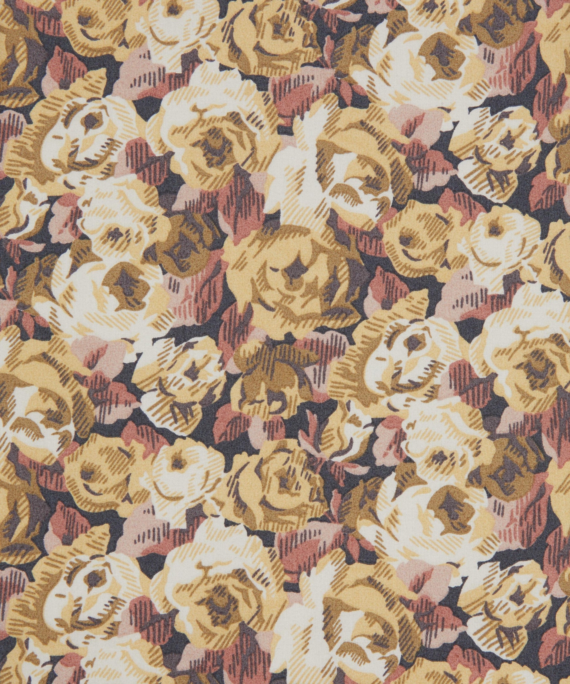 Roman Rose Cotton Poplin Fabric - Sand - Liberty