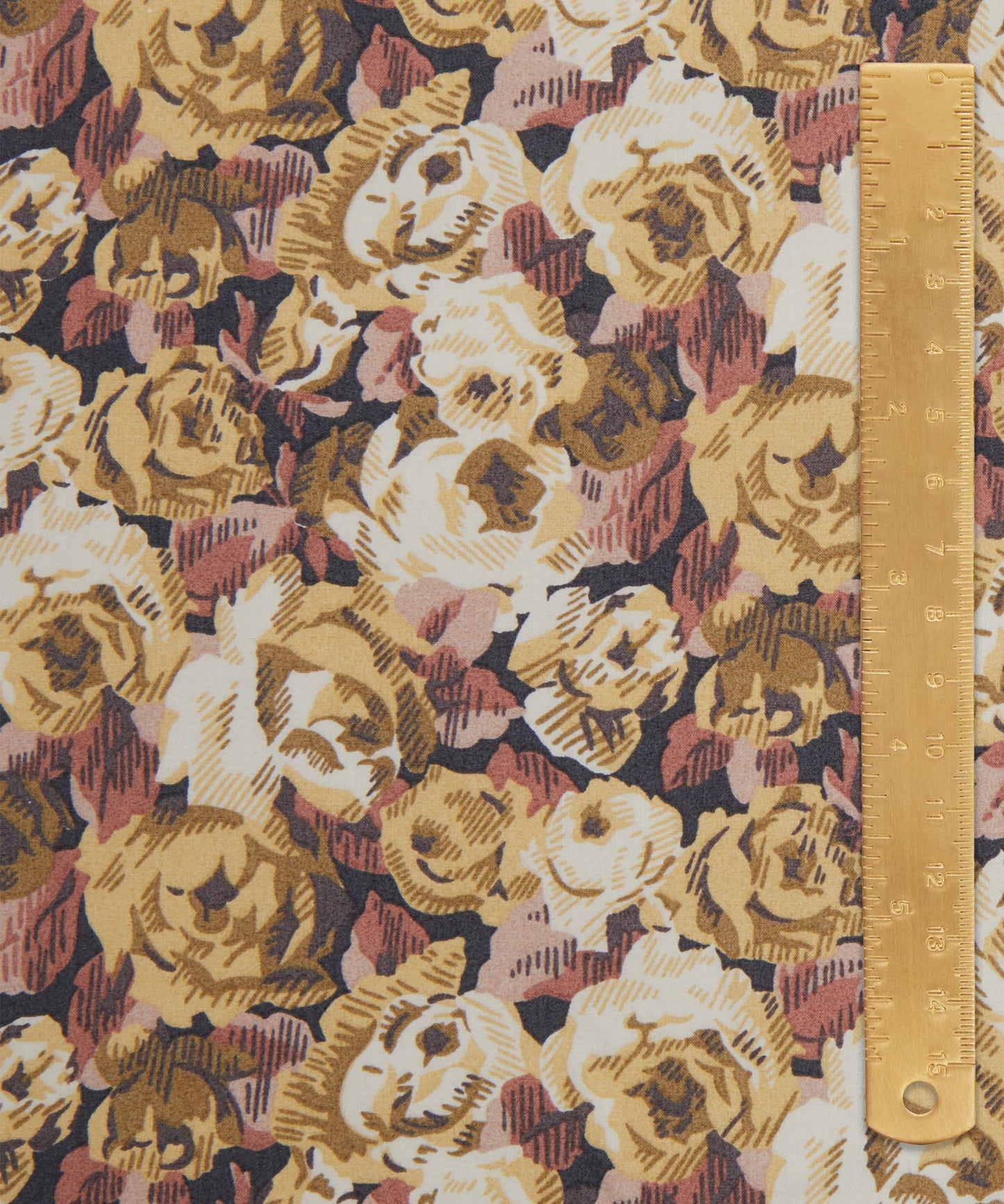 Roman Rose Cotton Poplin Fabric - Sand - Liberty