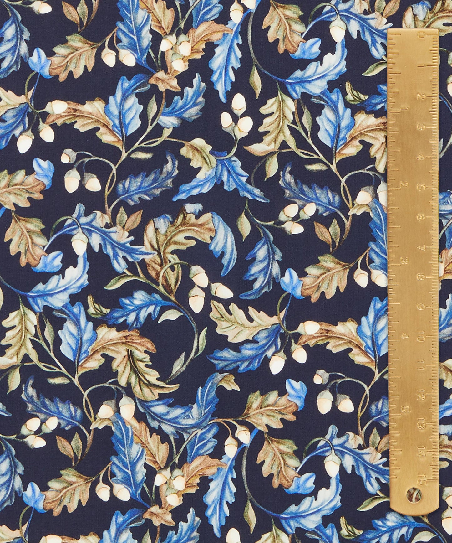 Oak Crown Cotton Poplin Fabric - Blue - Liberty