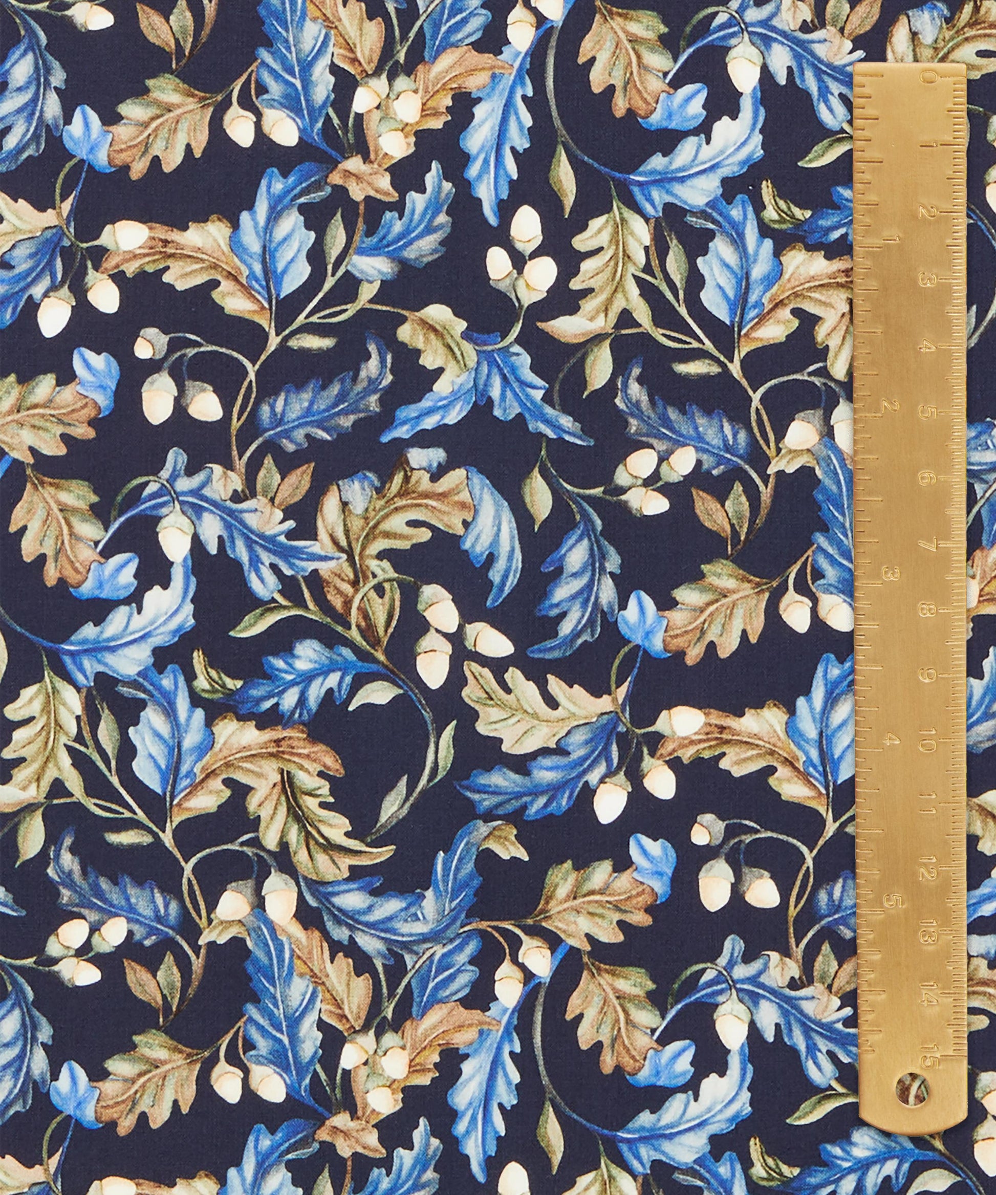 Oak Crown Cotton Poplin Fabric - Blue - Liberty