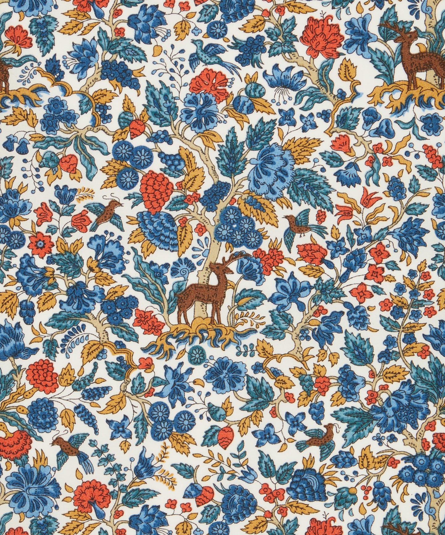 Salters Forest Cotton Poplin Fabric - Blue - Liberty