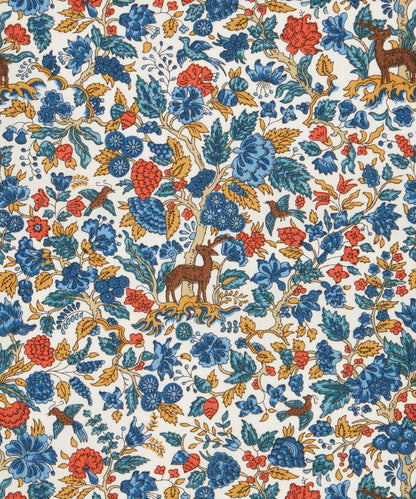 Salters Forest Cotton Poplin Fabric - Blue - Liberty