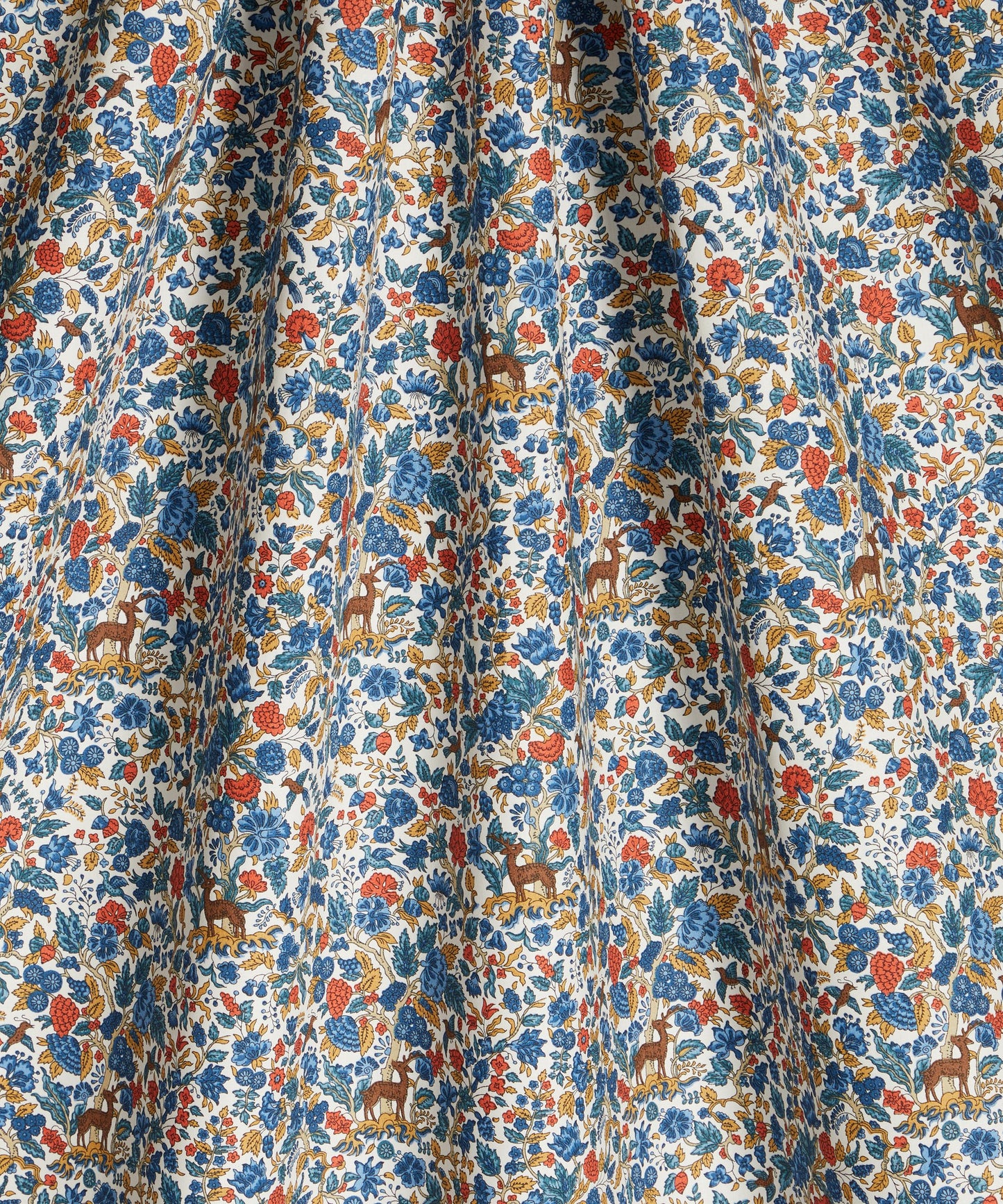 Salters Forest Cotton Poplin Fabric - Blue - Liberty