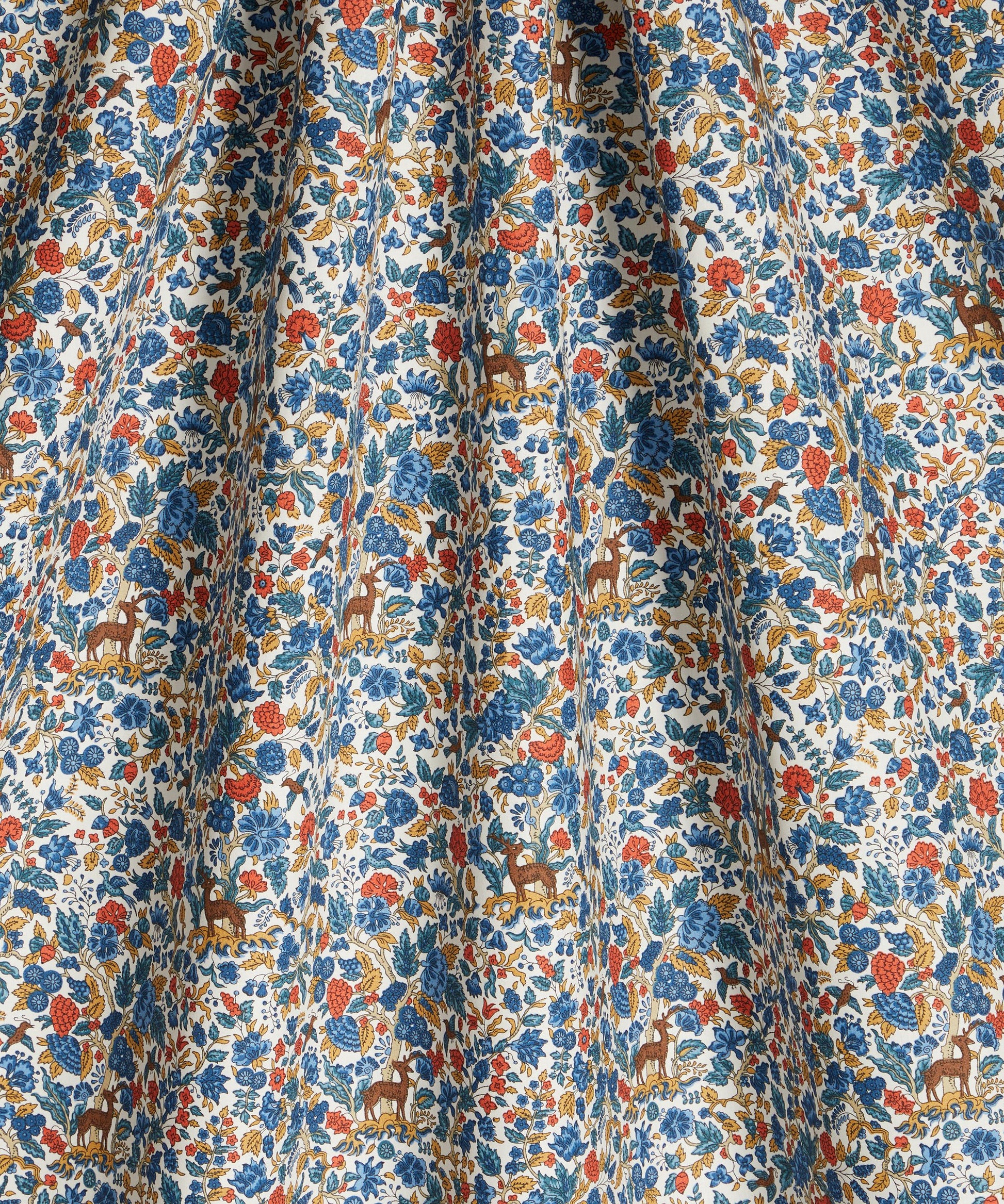 Salters Forest Cotton Poplin Fabric - Blue - Liberty