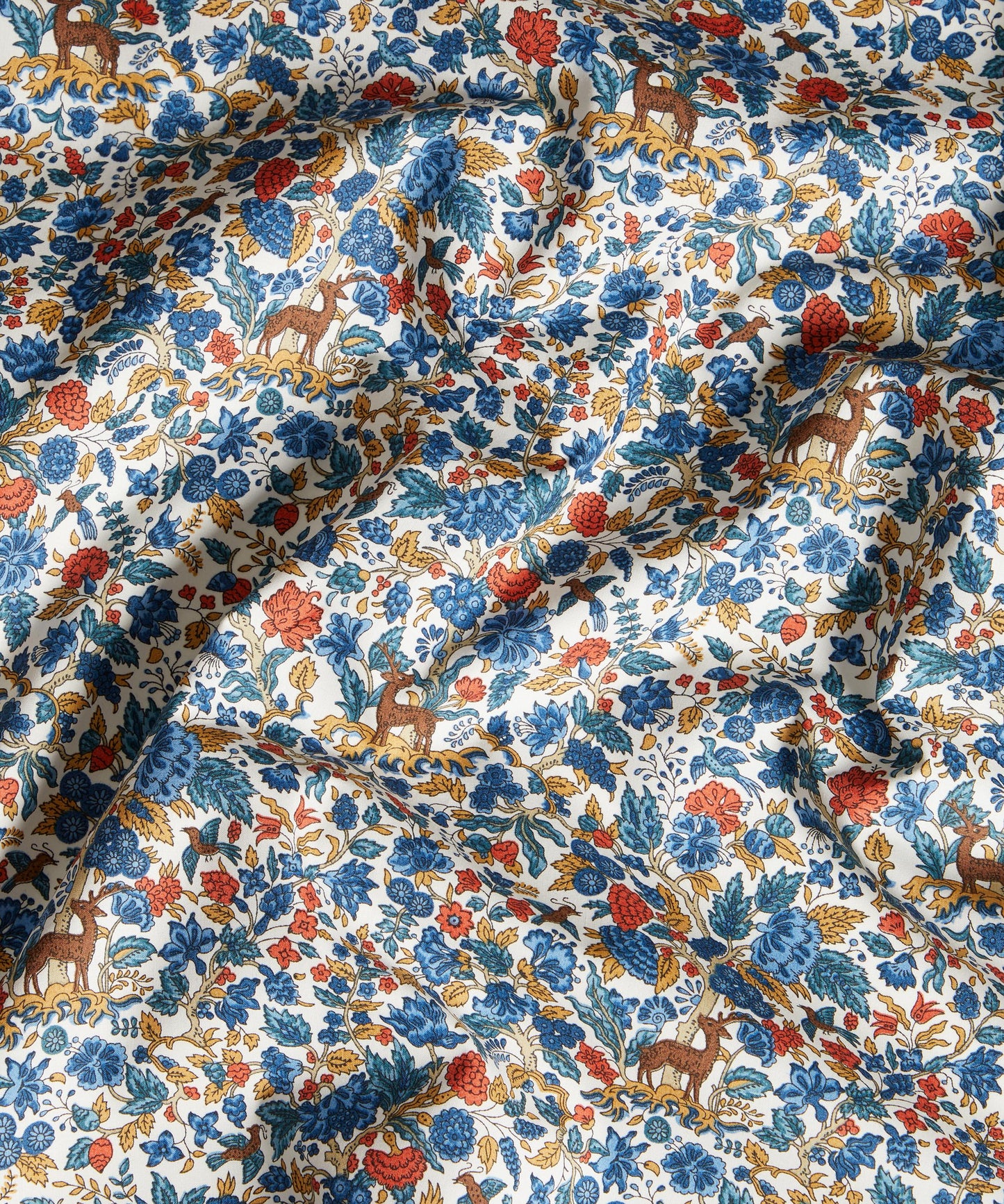 Salters Forest Cotton Poplin Fabric - Blue - Liberty
