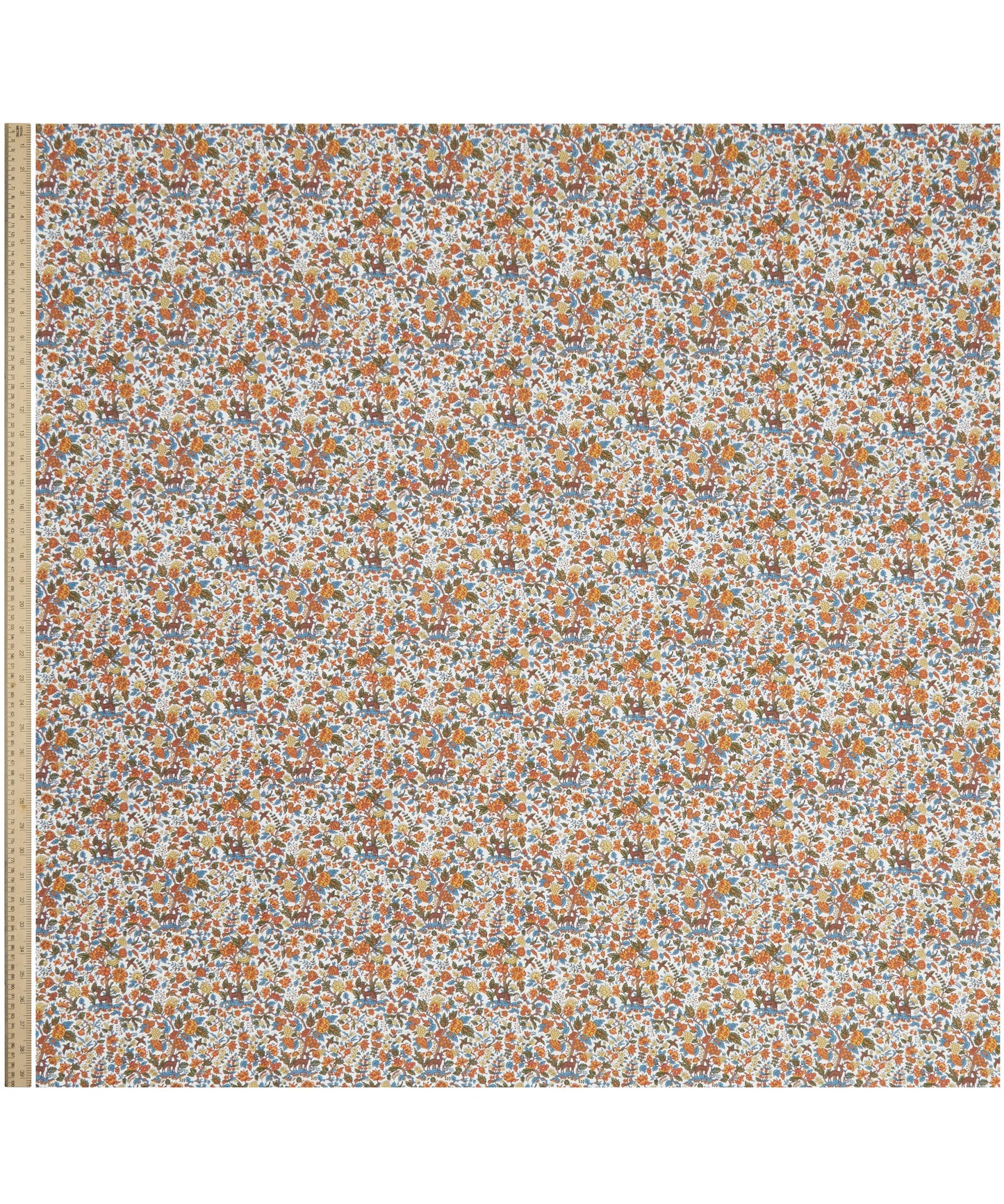 Salters Forest Cotton Poplin Fabric - Orange - Liberty