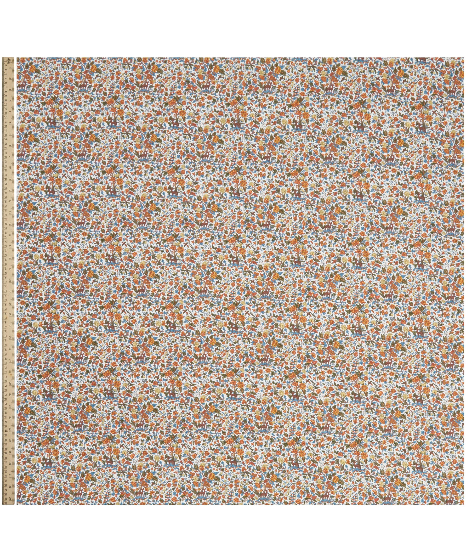 Salters Forest Cotton Poplin Fabric - Orange - Liberty