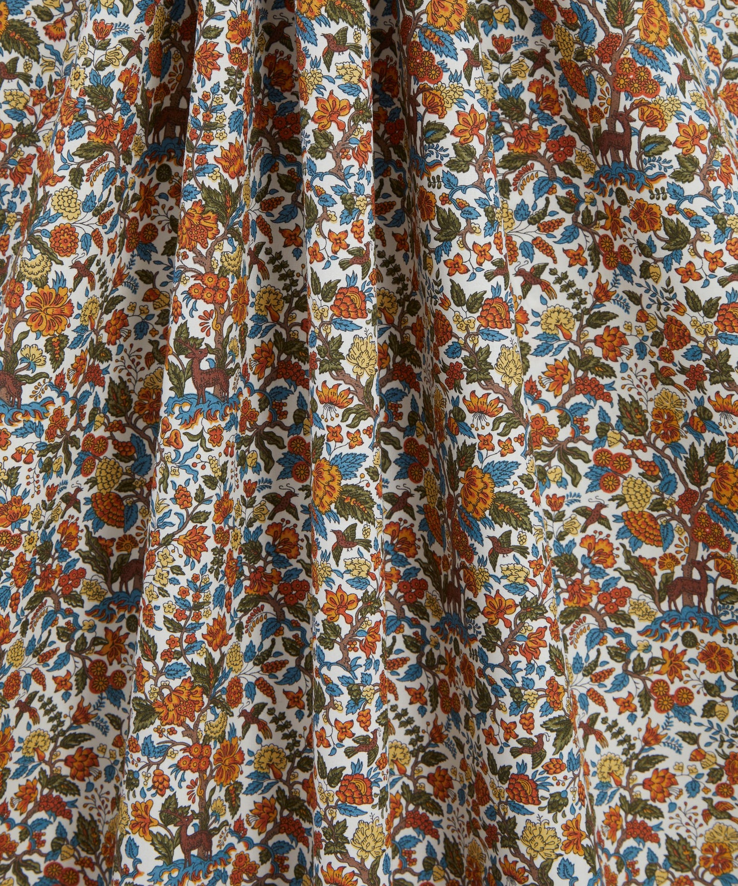 Salters Forest Cotton Poplin Fabric - Orange - Liberty