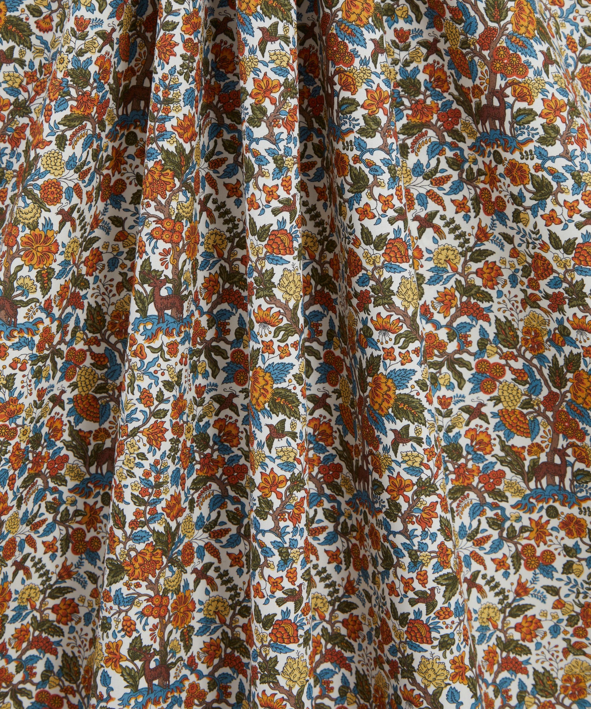 Salters Forest Cotton Poplin Fabric - Orange - Liberty