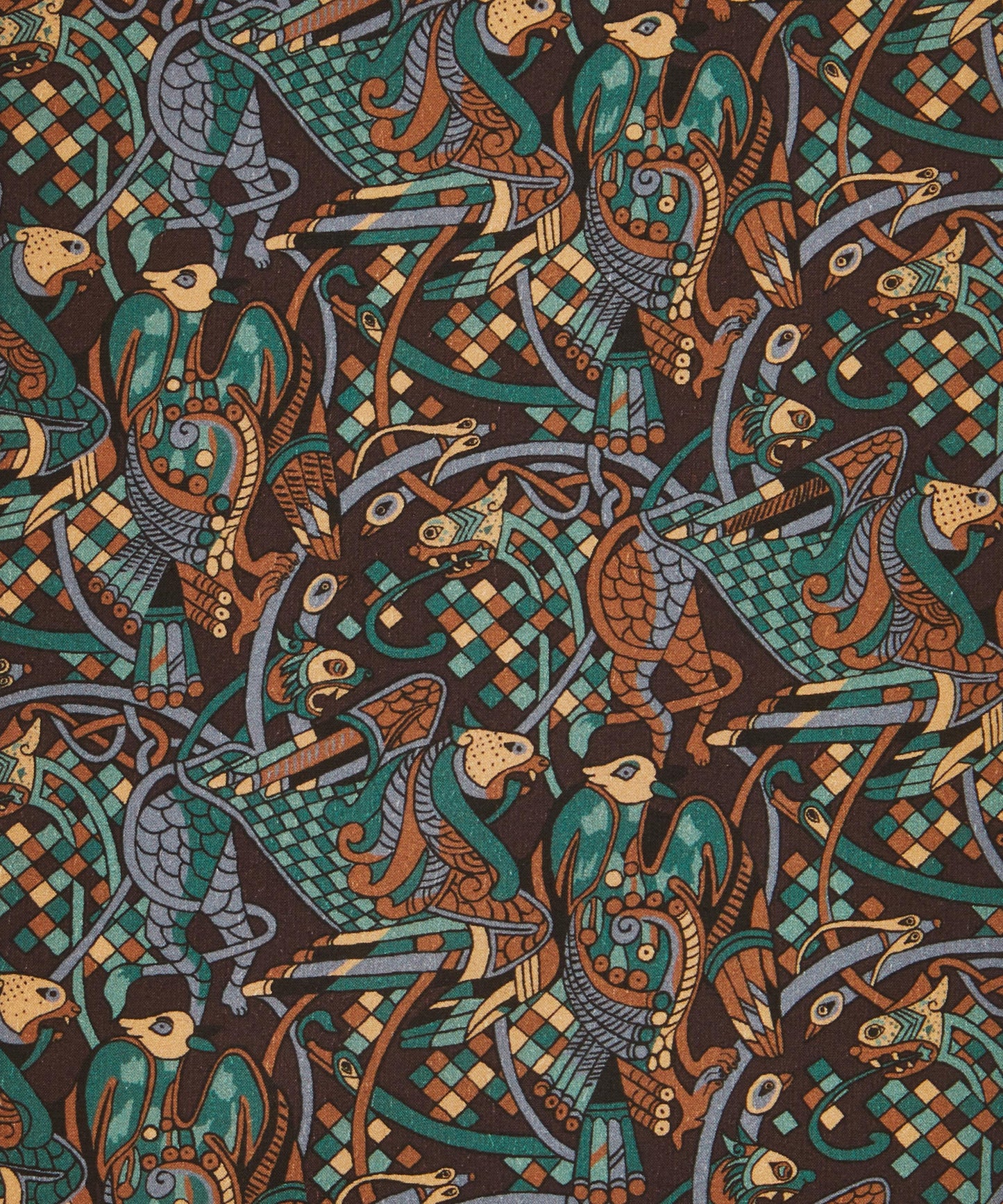 Cassius Cotton Poplin Fabric - Brown - Liberty