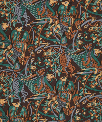 Cassius Cotton Poplin Fabric - Brown - Liberty