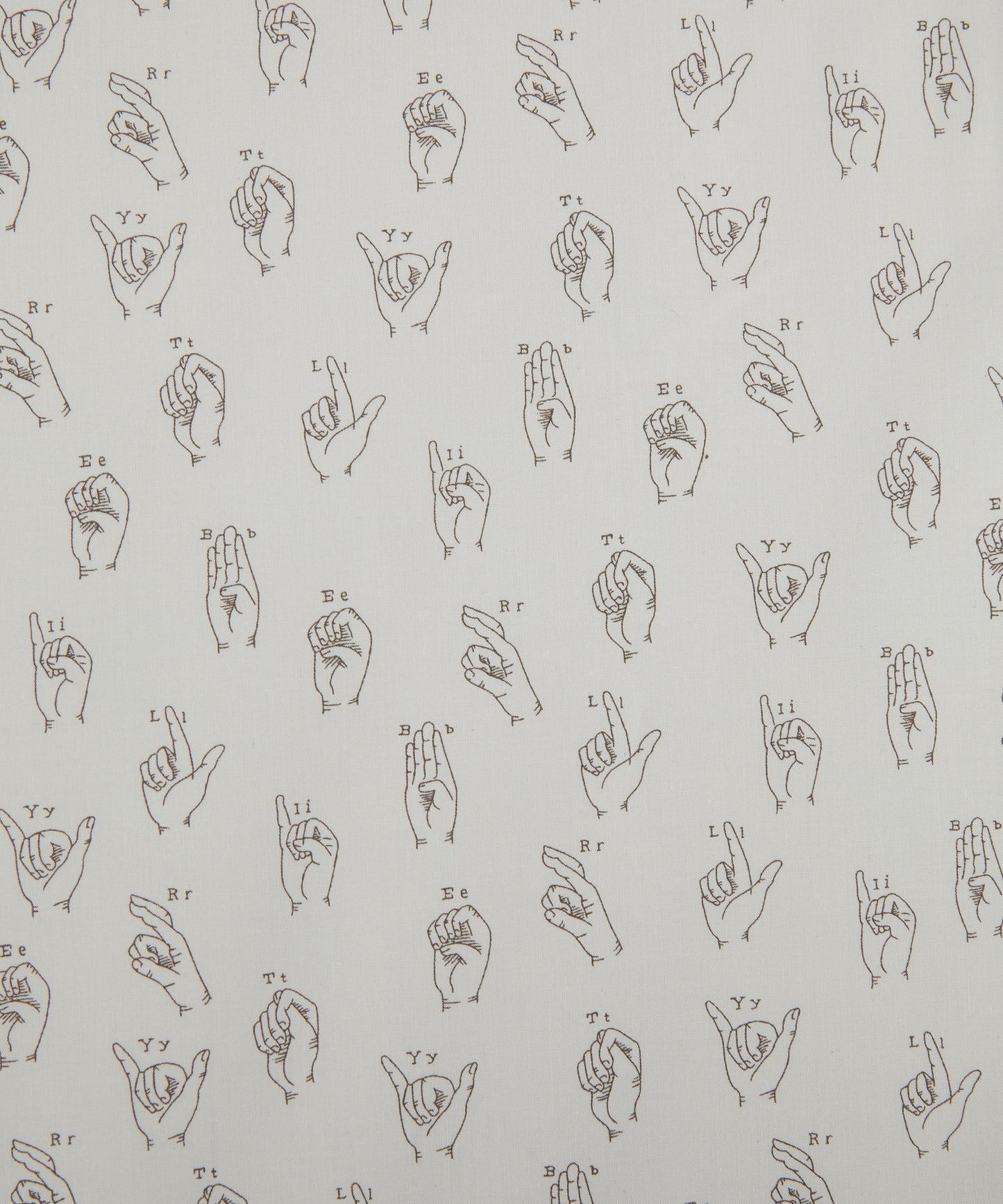 Signs of Liberty Cotton Poplin Fabric - Gray - Liberty