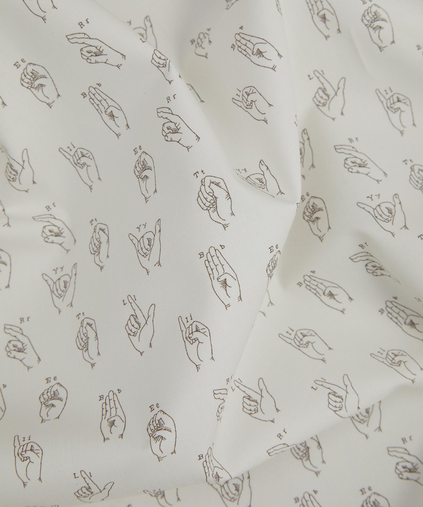 Signs of Liberty Cotton Poplin Fabric - Gray - Liberty