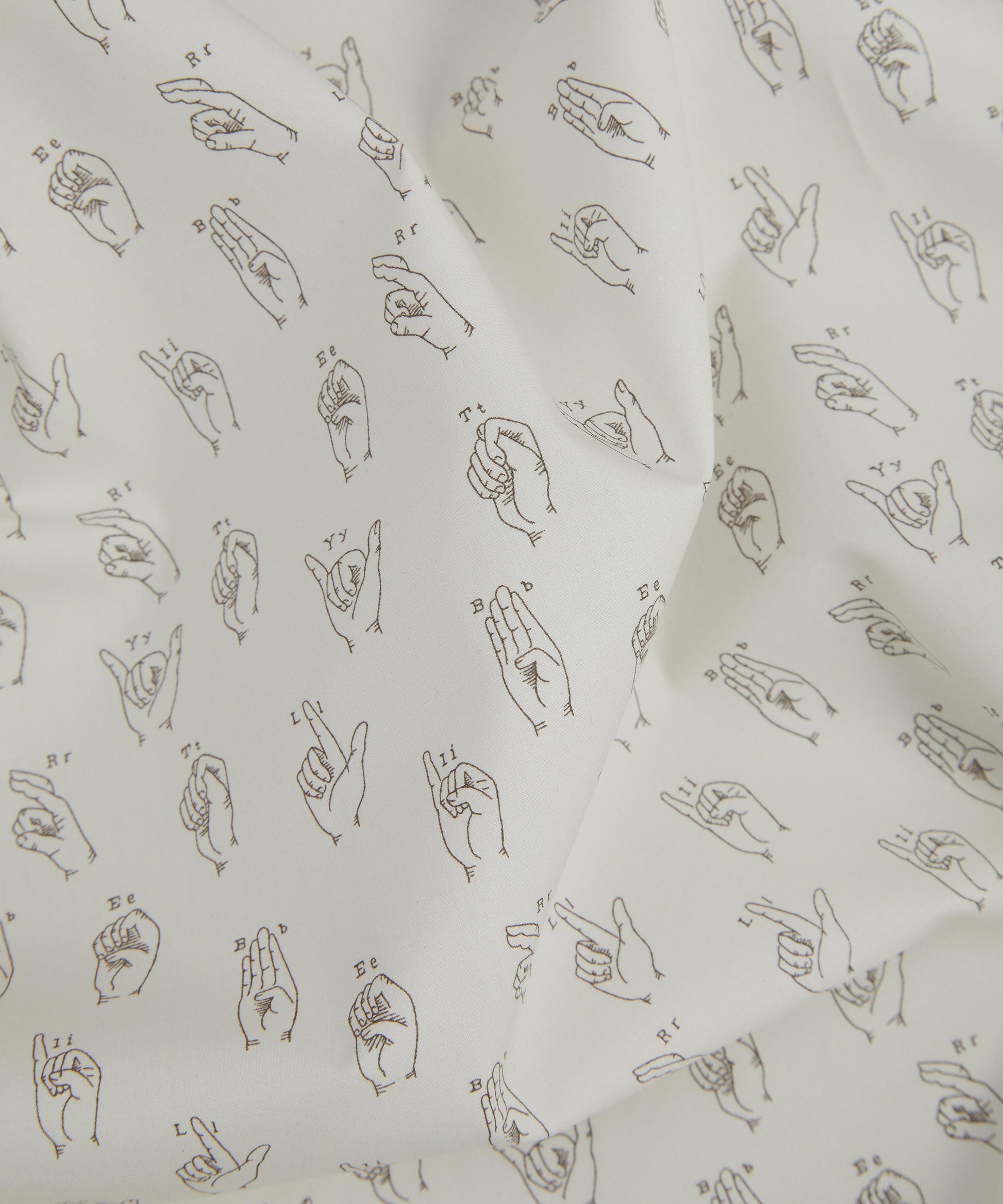 Signs of Liberty Cotton Poplin Fabric - Gray - Liberty