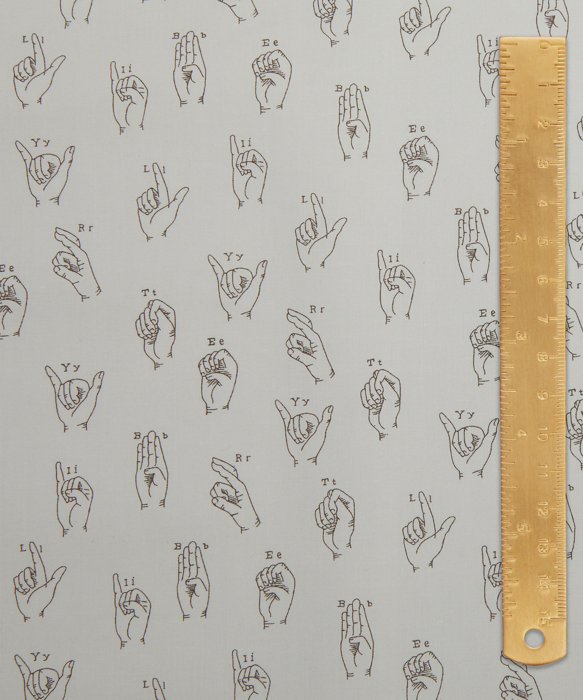 Signs of Liberty Cotton Poplin Fabric - White - Liberty