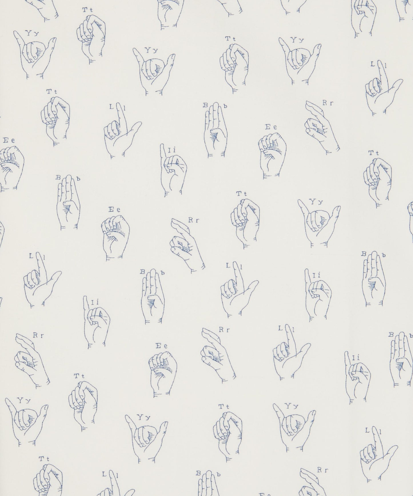 Signs of Liberty Cotton Poplin Fabric - White - Liberty
