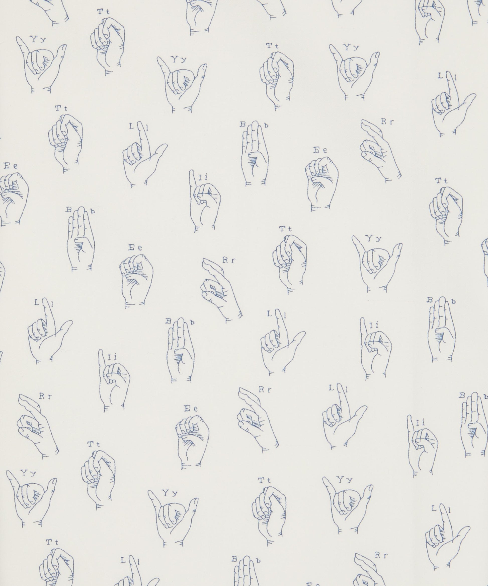 Signs of Liberty Cotton Poplin Fabric - White - Liberty
