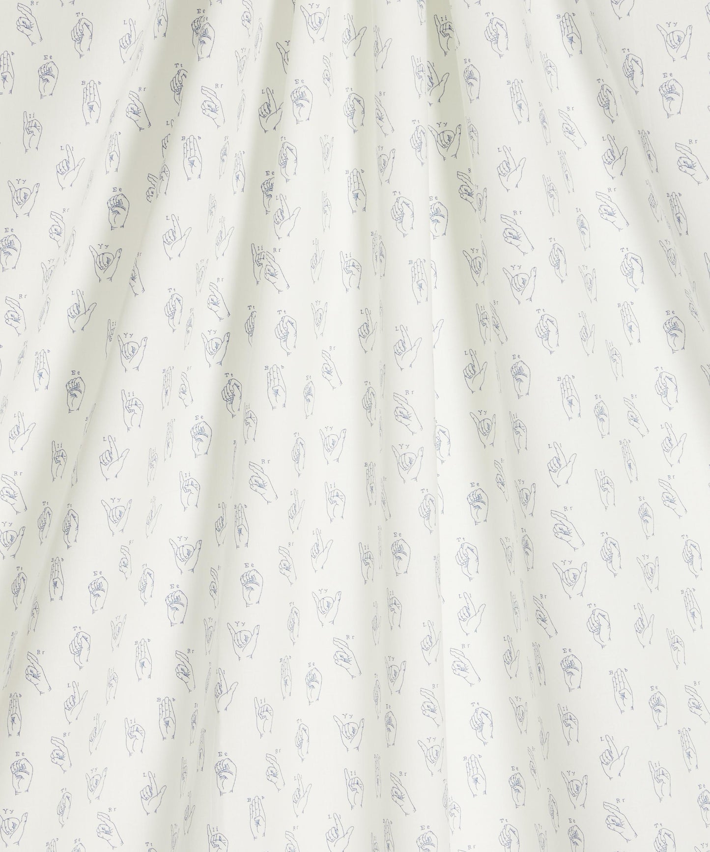 Signs of Liberty Cotton Poplin Fabric - White - Liberty