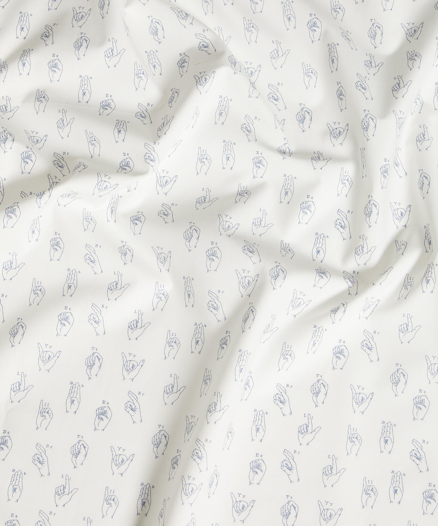 Signs of Liberty Cotton Poplin Fabric - White - Liberty