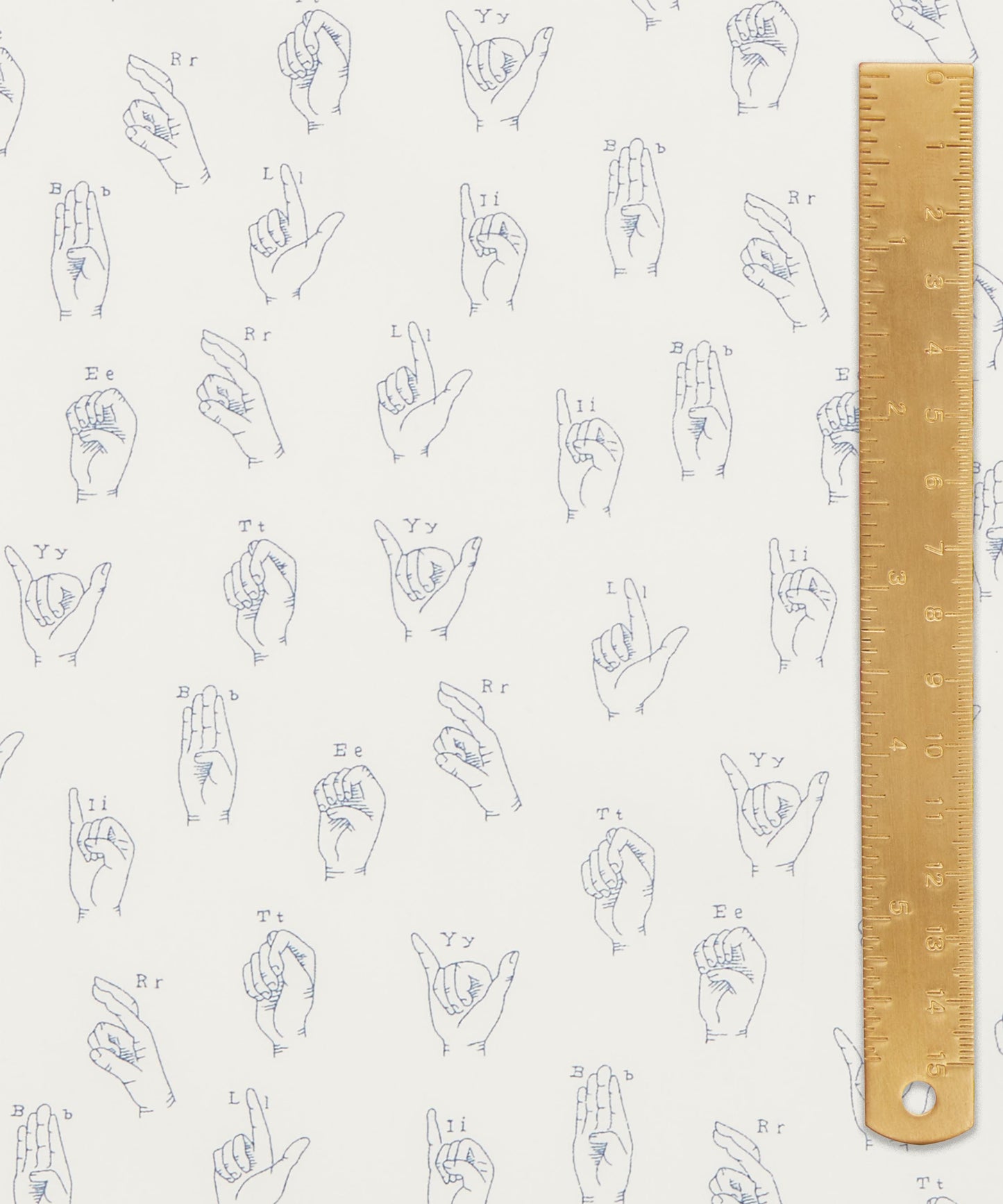 Signs of Liberty Cotton Poplin Fabric - White - Liberty