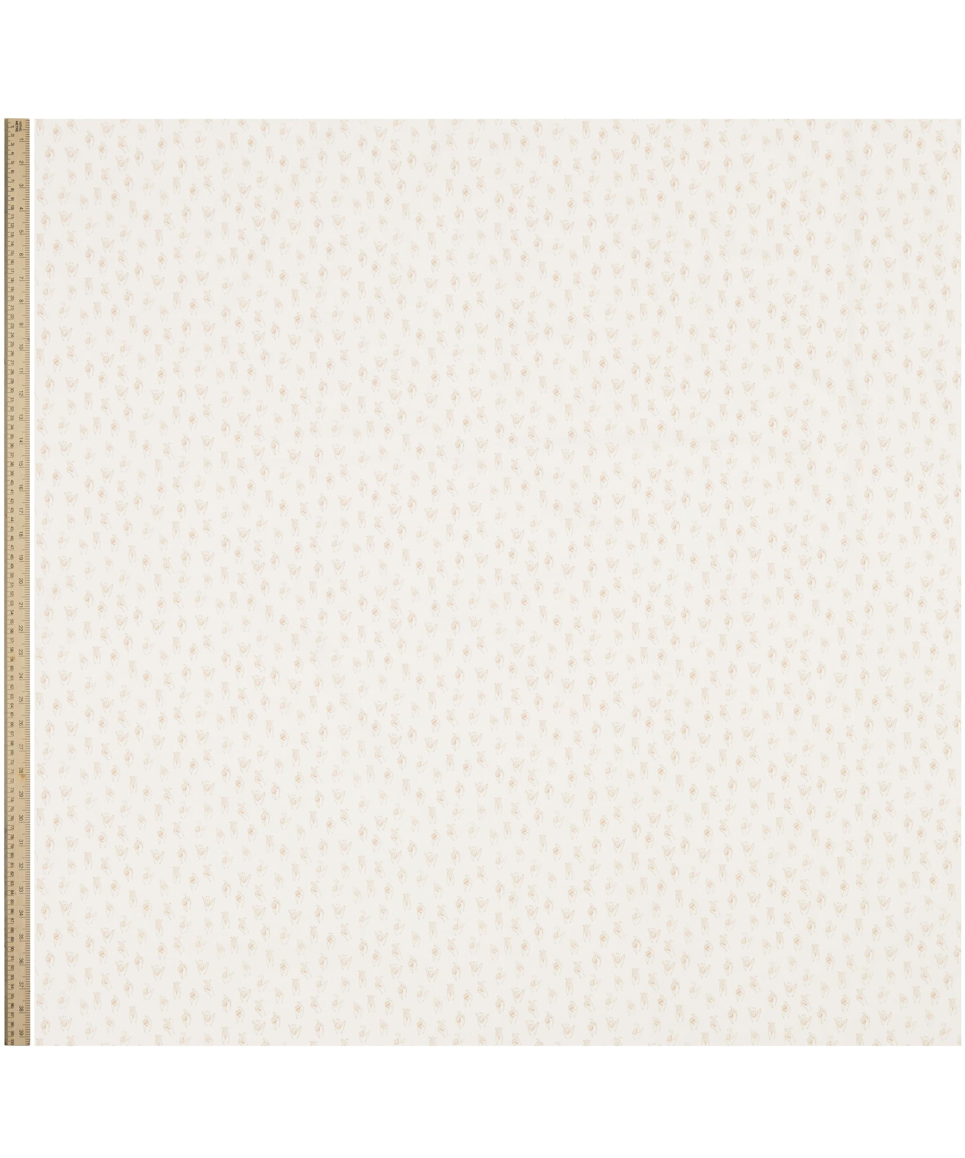Signs of Liberty Cotton Poplin Fabric - Cream - Liberty