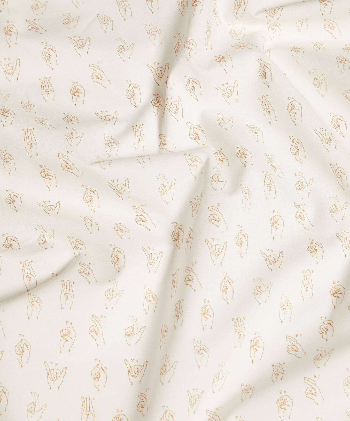 Signs of Liberty Cotton Poplin Fabric - Cream - Liberty