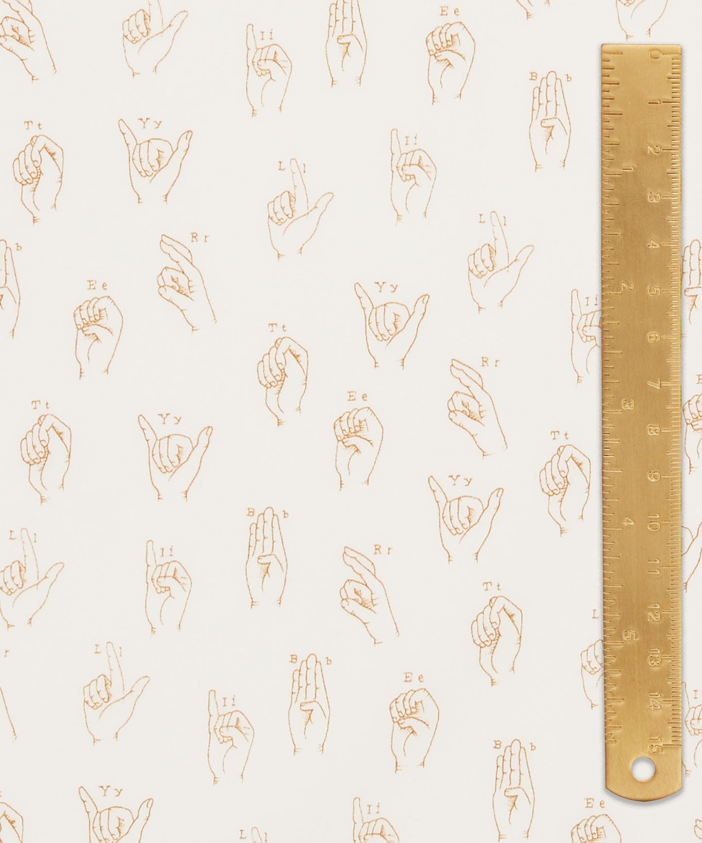 Signs of Liberty Cotton Poplin Fabric - Cream - Liberty