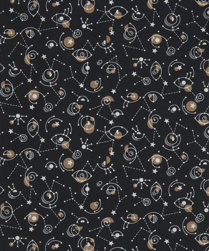 Cyclopes Cotton Poplin Fabric - Black - Liberty