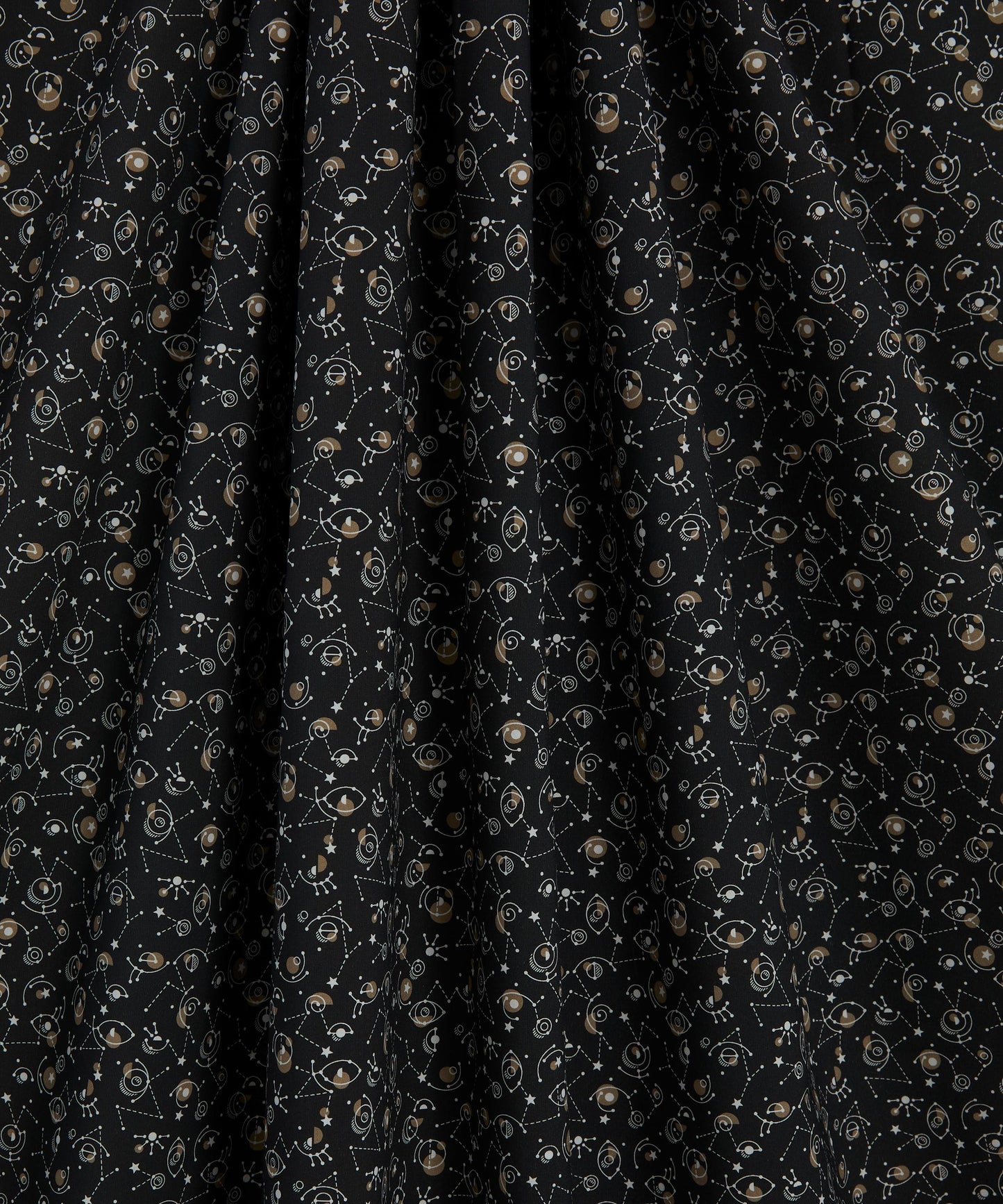 Cyclopes Cotton Poplin Fabric - Black - Liberty