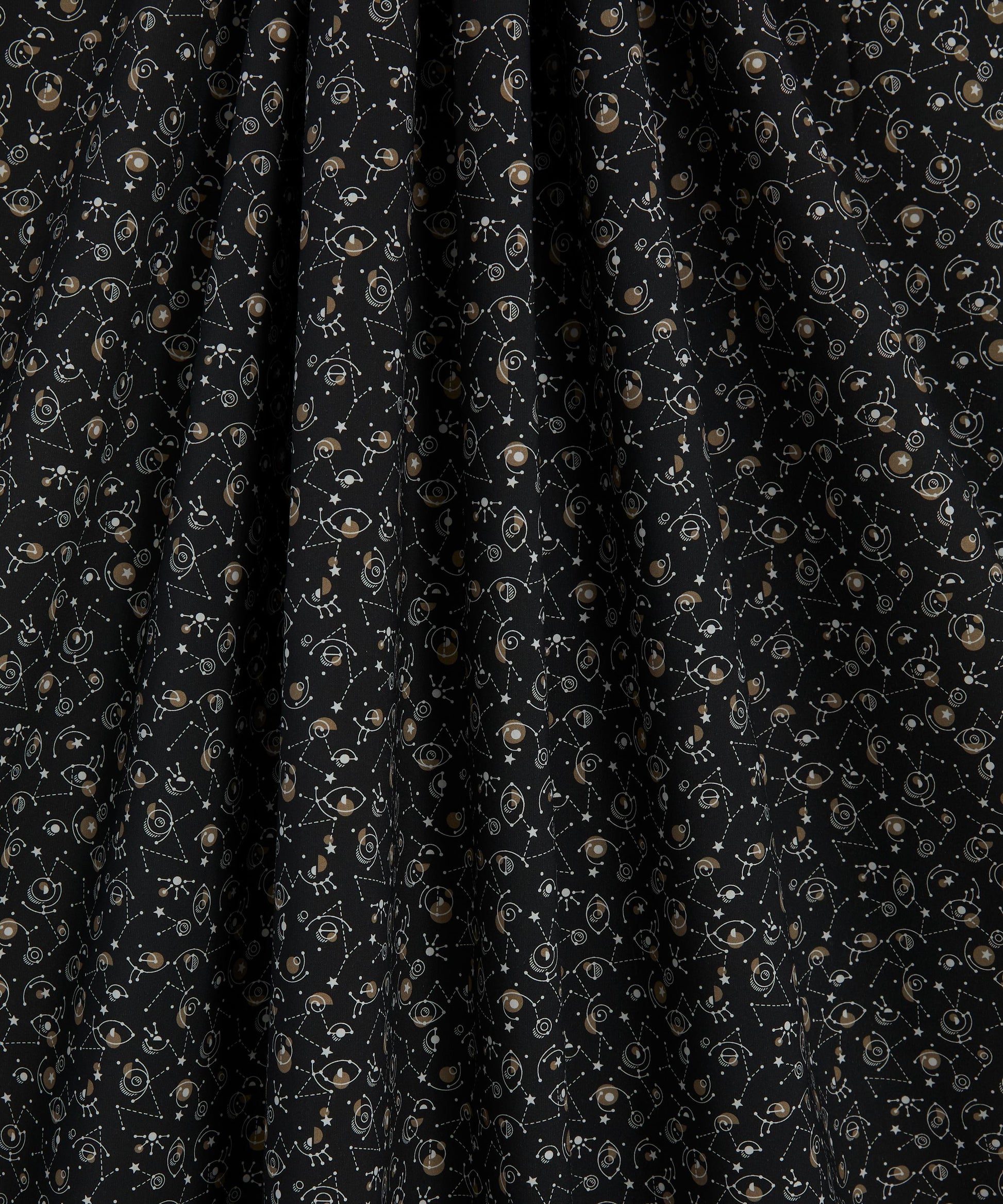 Cyclopes Cotton Poplin Fabric - Black - Liberty