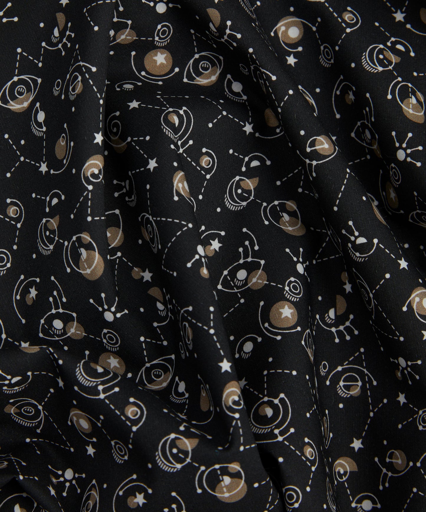Cyclopes Cotton Poplin Fabric - Black - Liberty