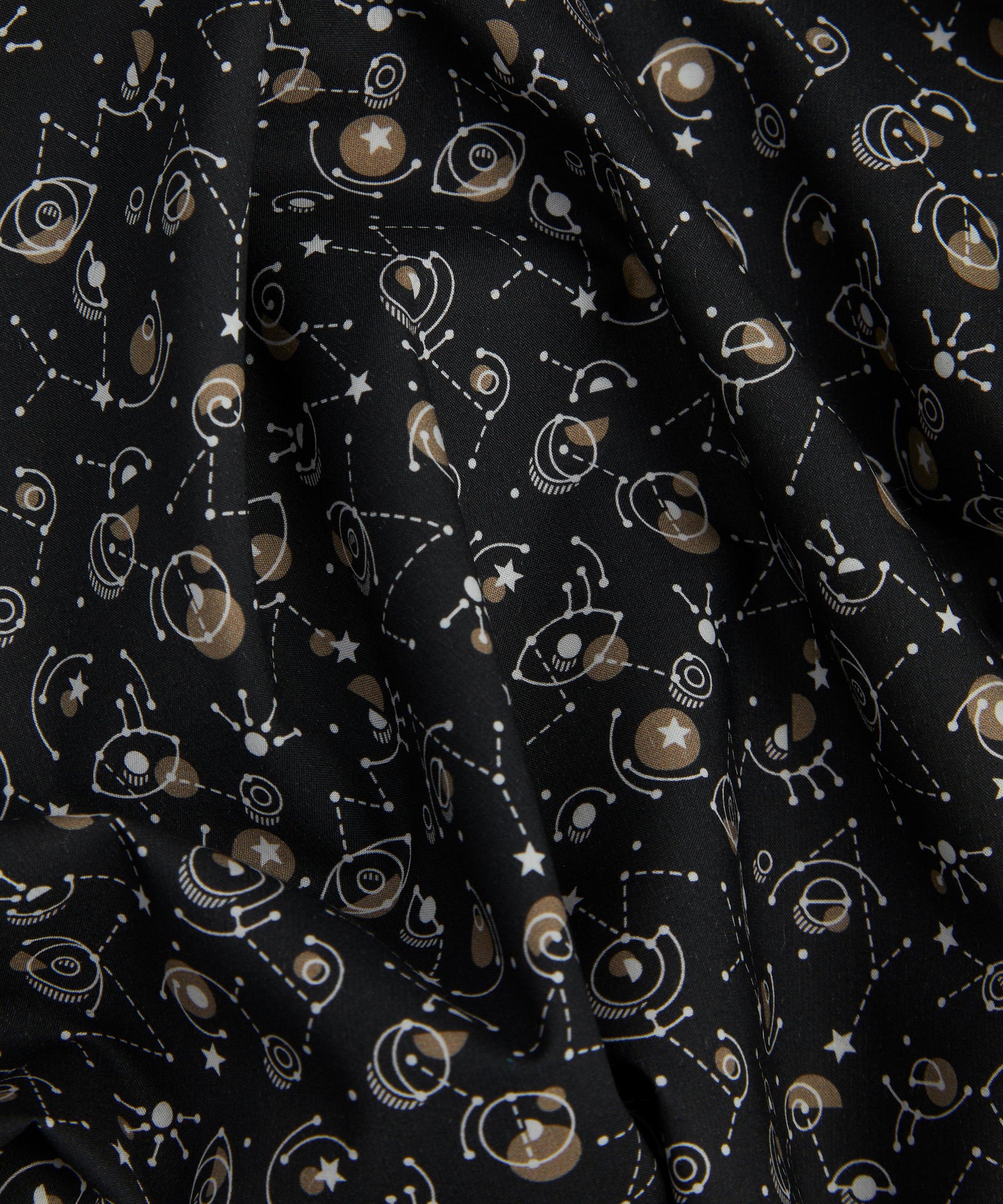 Cyclopes Cotton Poplin Fabric - Black - Liberty