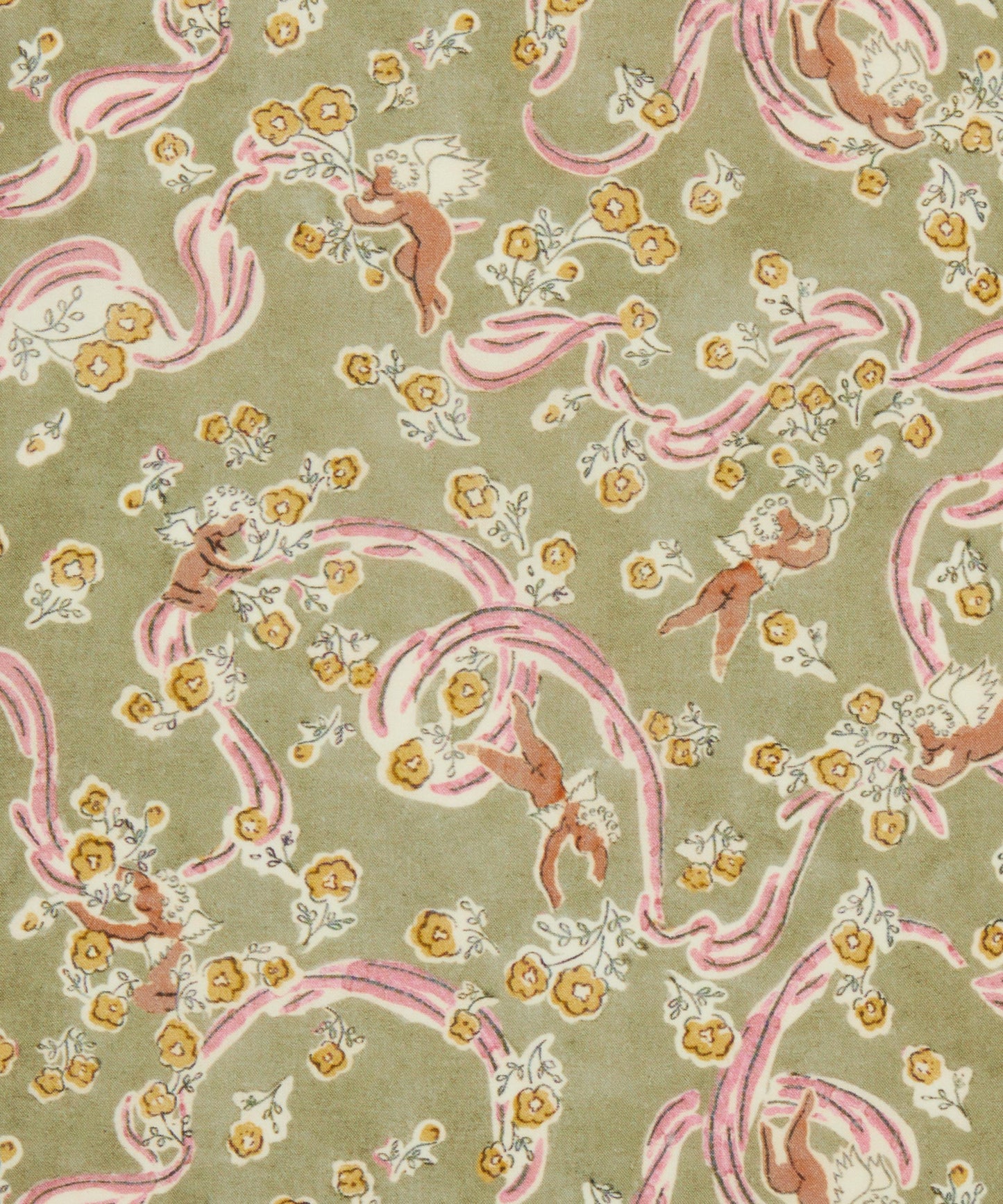 Love Grandma Lyn Tana Lawn™ Cotton Fabric - Green - Liberty