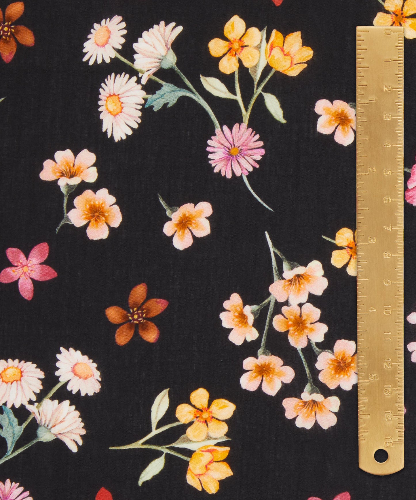 Flora Primavera Tana Lawn™ Cotton Fabric - Black - Liberty