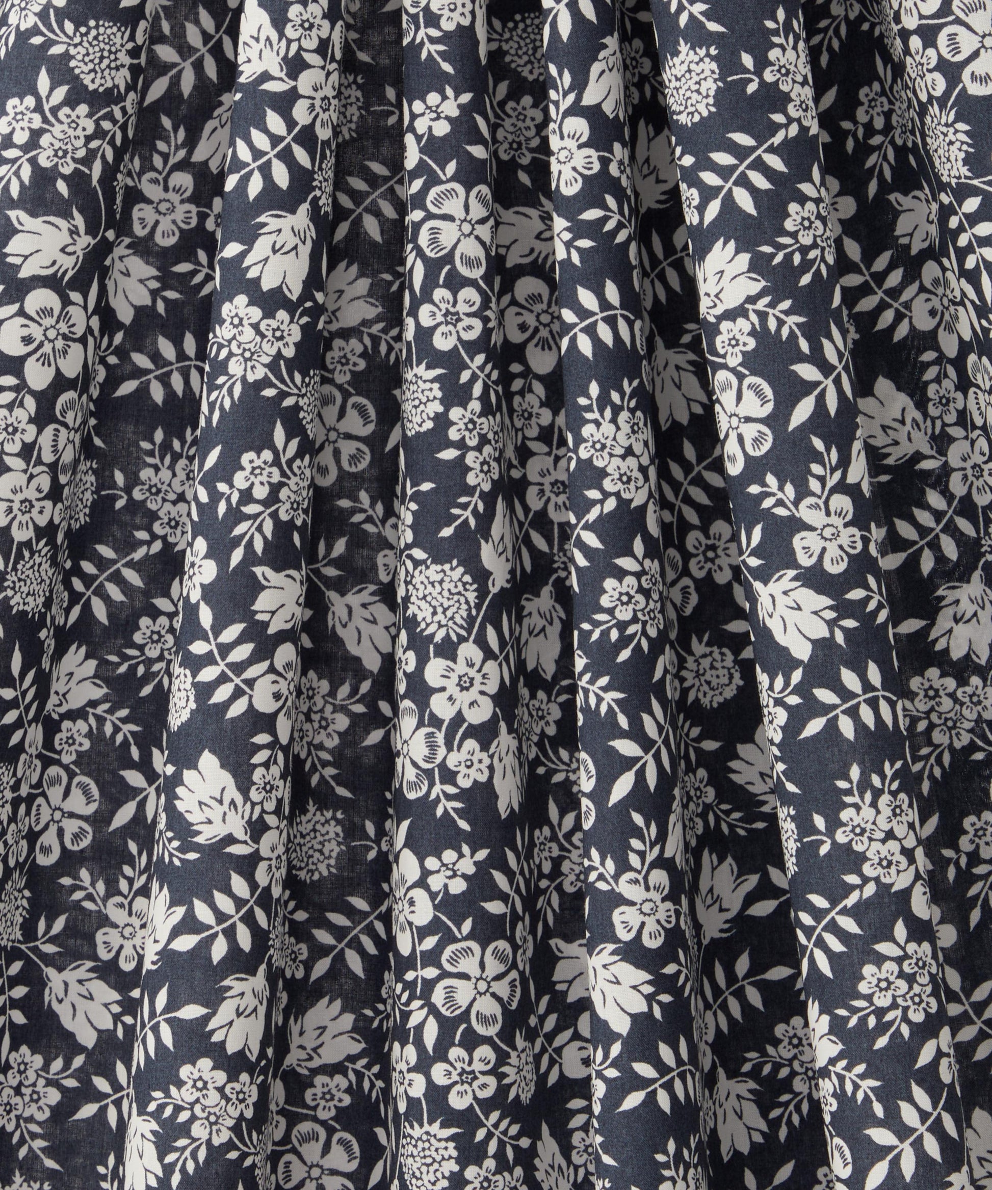 Edenham Shadow Tana Lawn™ Cotton Fabric - Black - Liberty
