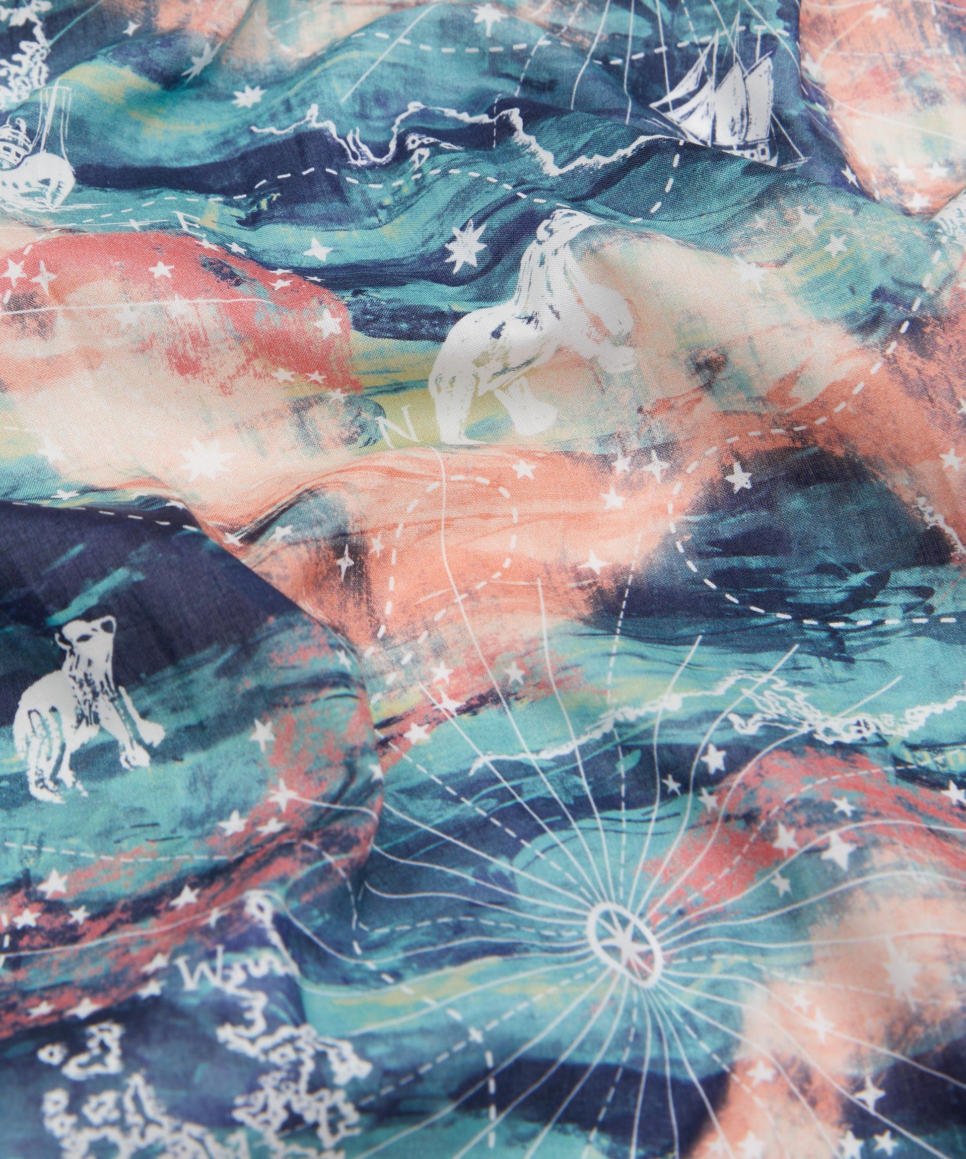 Aurora Sky Organic Tana Lawn™ Cotton Fabric - Teal - Liberty