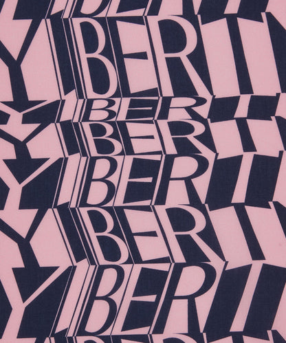 Liberty Script Organic Tana Lawn™ Cotton Fabric - Pink - Liberty