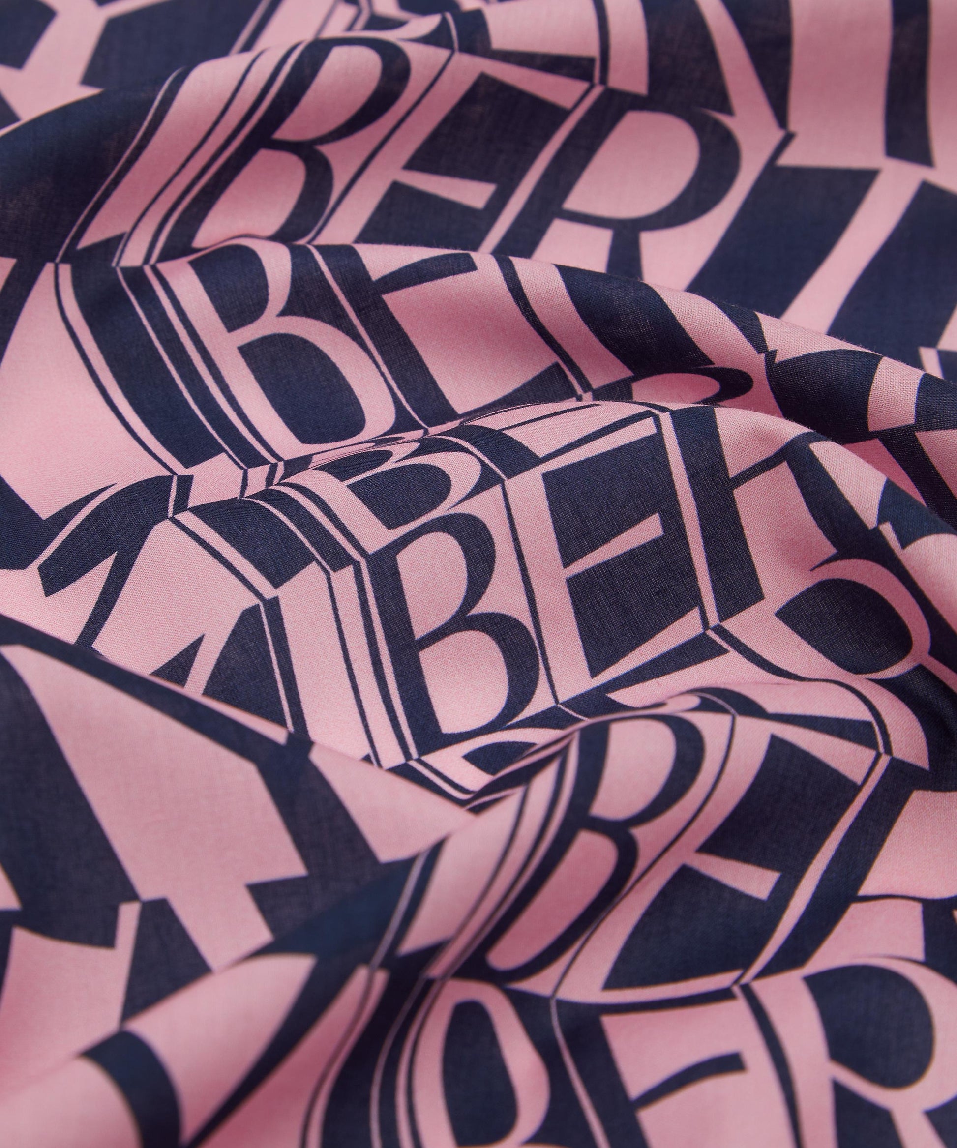 Liberty Script Organic Tana Lawn™ Cotton Fabric - Pink - Liberty