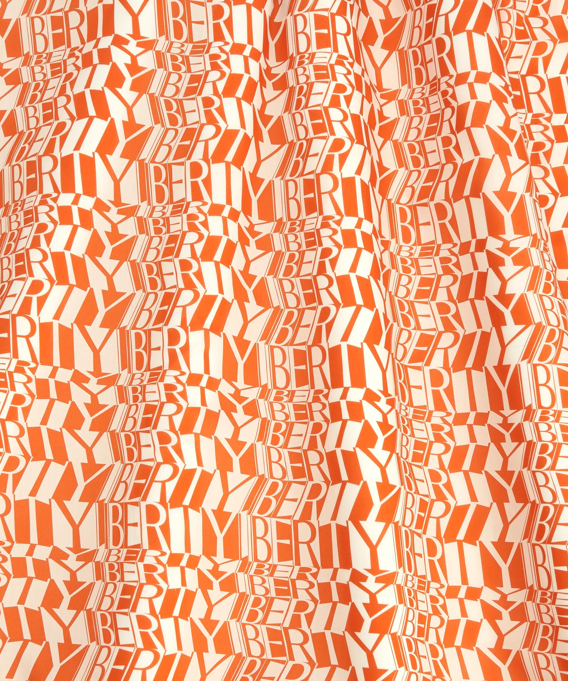 Liberty Script Organic Tana Lawn™ Cotton Fabric - Orange - Liberty