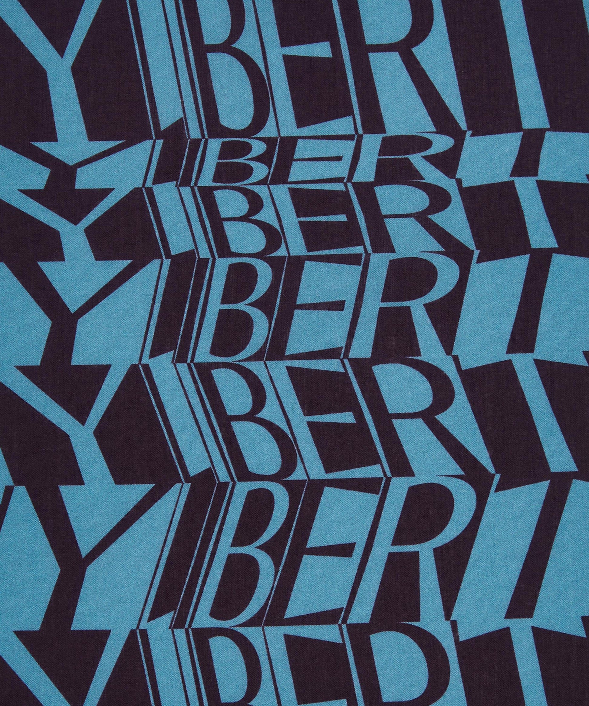 Liberty Script Organic Tana Lawn™ Cotton Fabric - Blue - Liberty