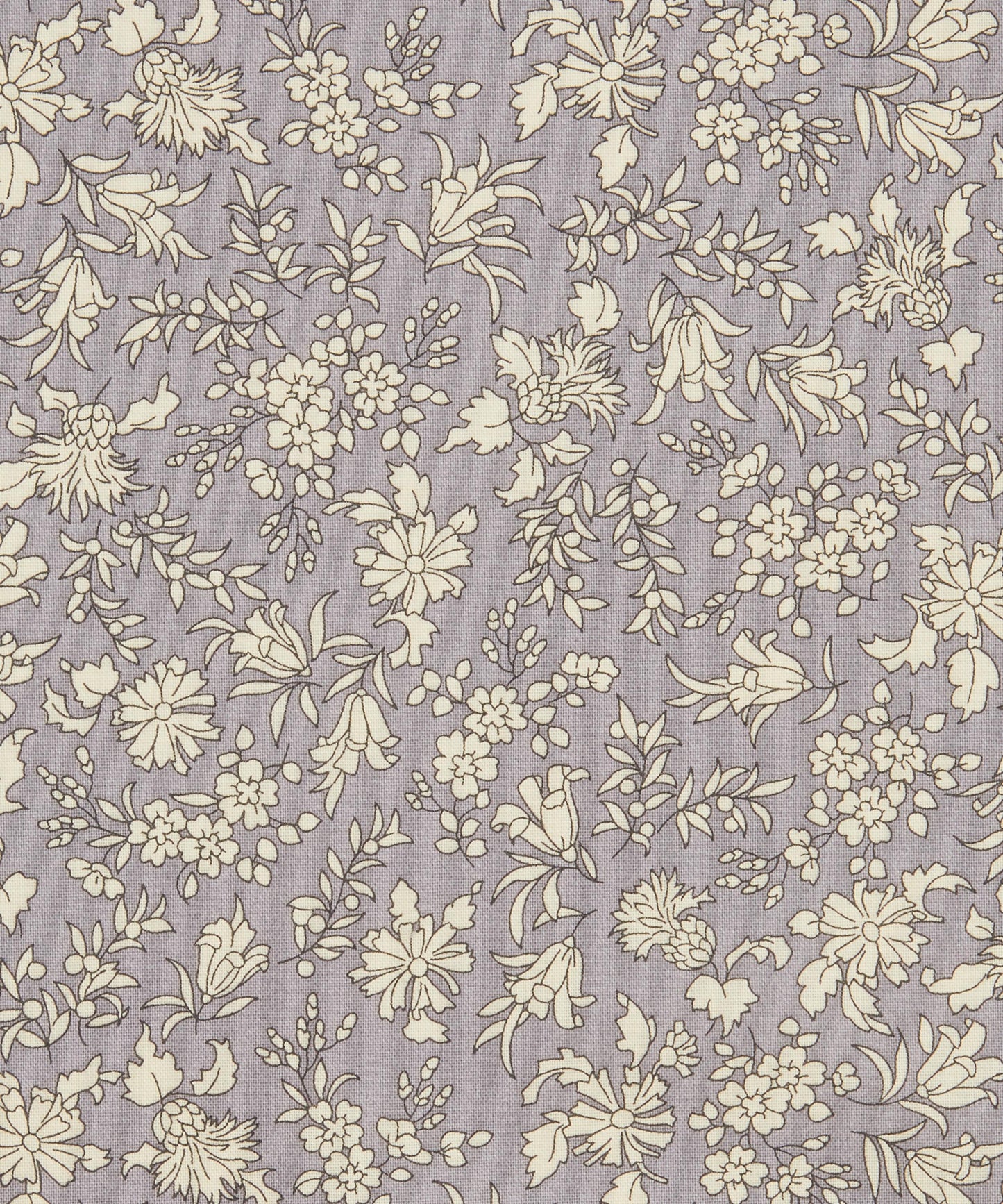 Rustling Leaves Lasenby Quilting Cotton Fabric - Gray - Liberty