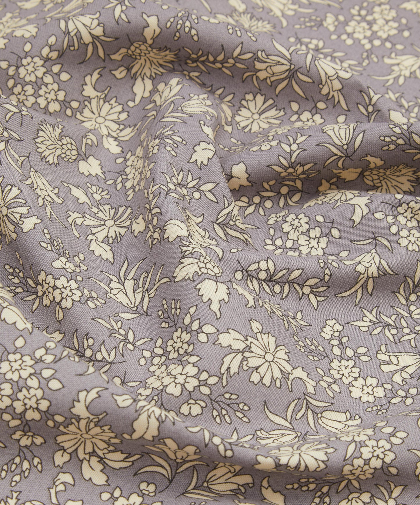 Rustling Leaves Lasenby Quilting Cotton Fabric - Gray - Liberty