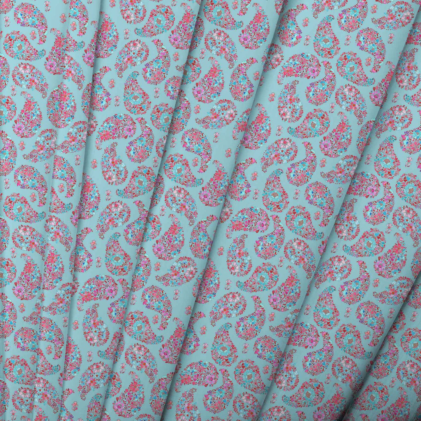 Rafiya Ruby Kingfisher Lomond Pima Lawn Cotton - Dress Fabric